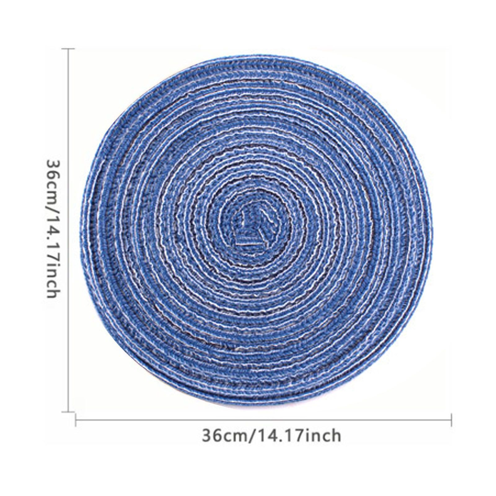 4Pcs Circular Cup Mat Braiding Heat Resistant Bowl Plate Mat Nordic Style view 14