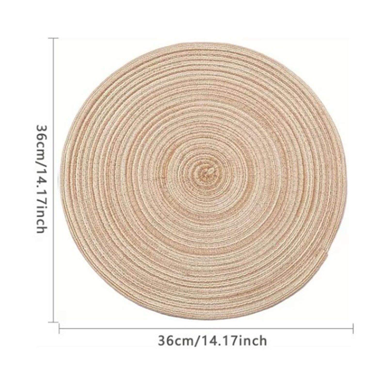 4Pcs Circular Cup Mat Braiding Heat Resistant Bowl Plate Mat Nordic Style view 12