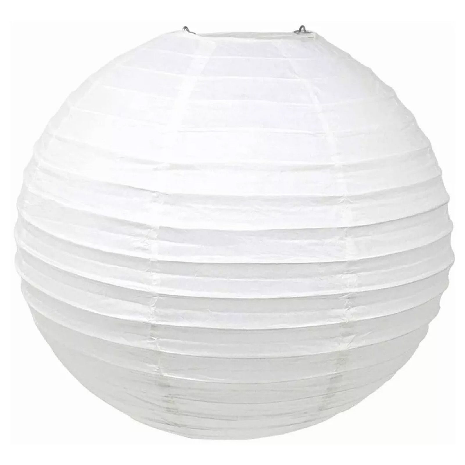 Chinese White Paper Lantern Decorative Round Paper Lanterns with 10 LED Lights view 4