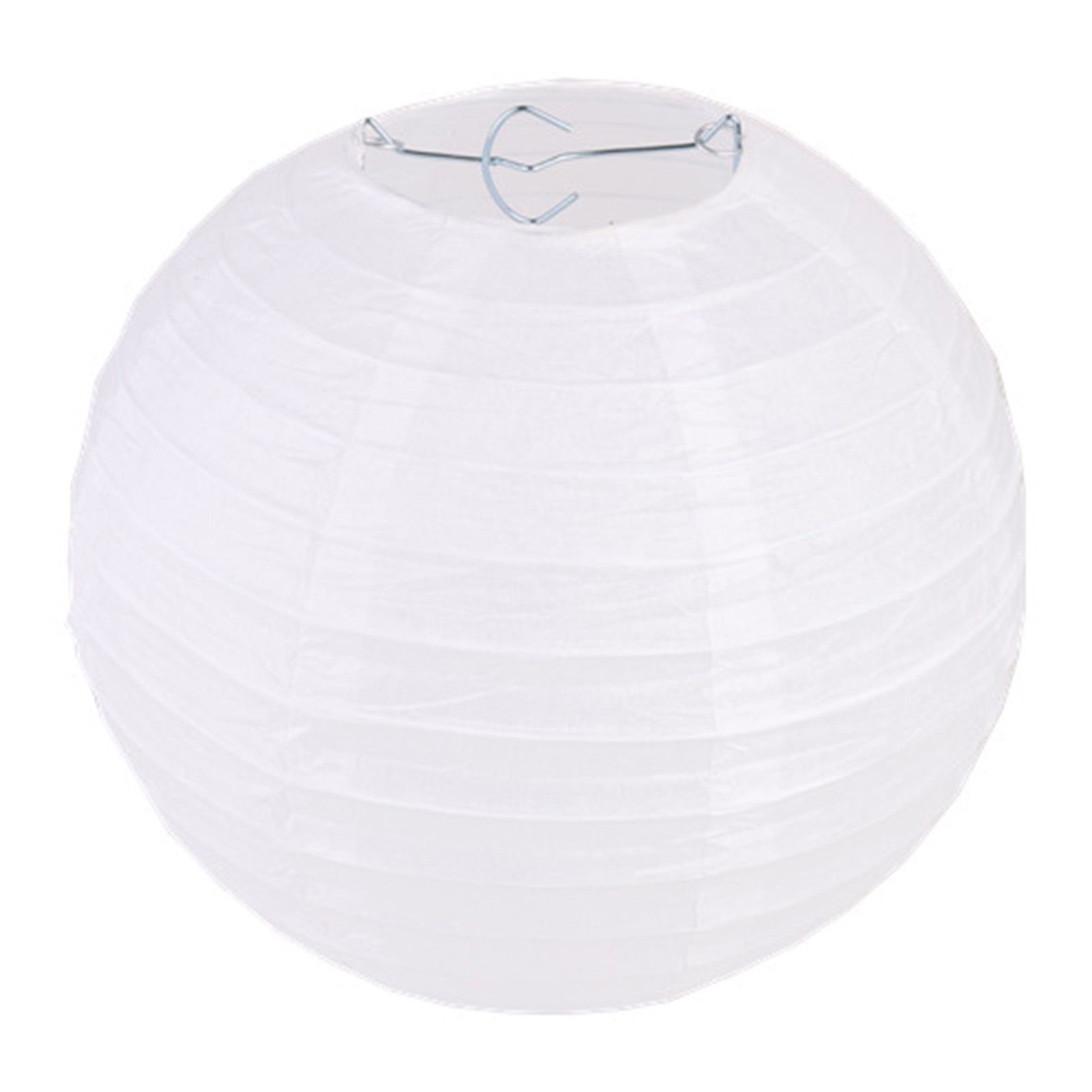 Chinese White Paper Lantern Decorative Round Paper Lanterns with 10 LED Lights view 7