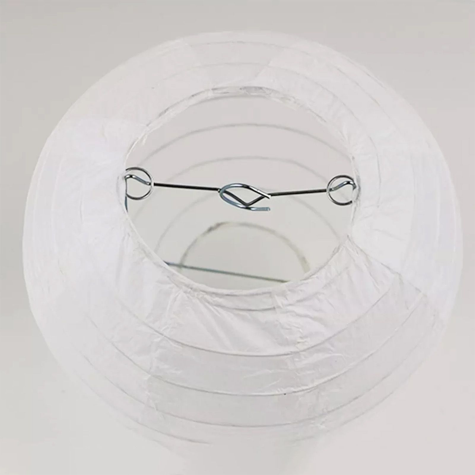 Chinese White Paper Lantern Decorative Round Paper Lanterns with 10 LED Lights view 8