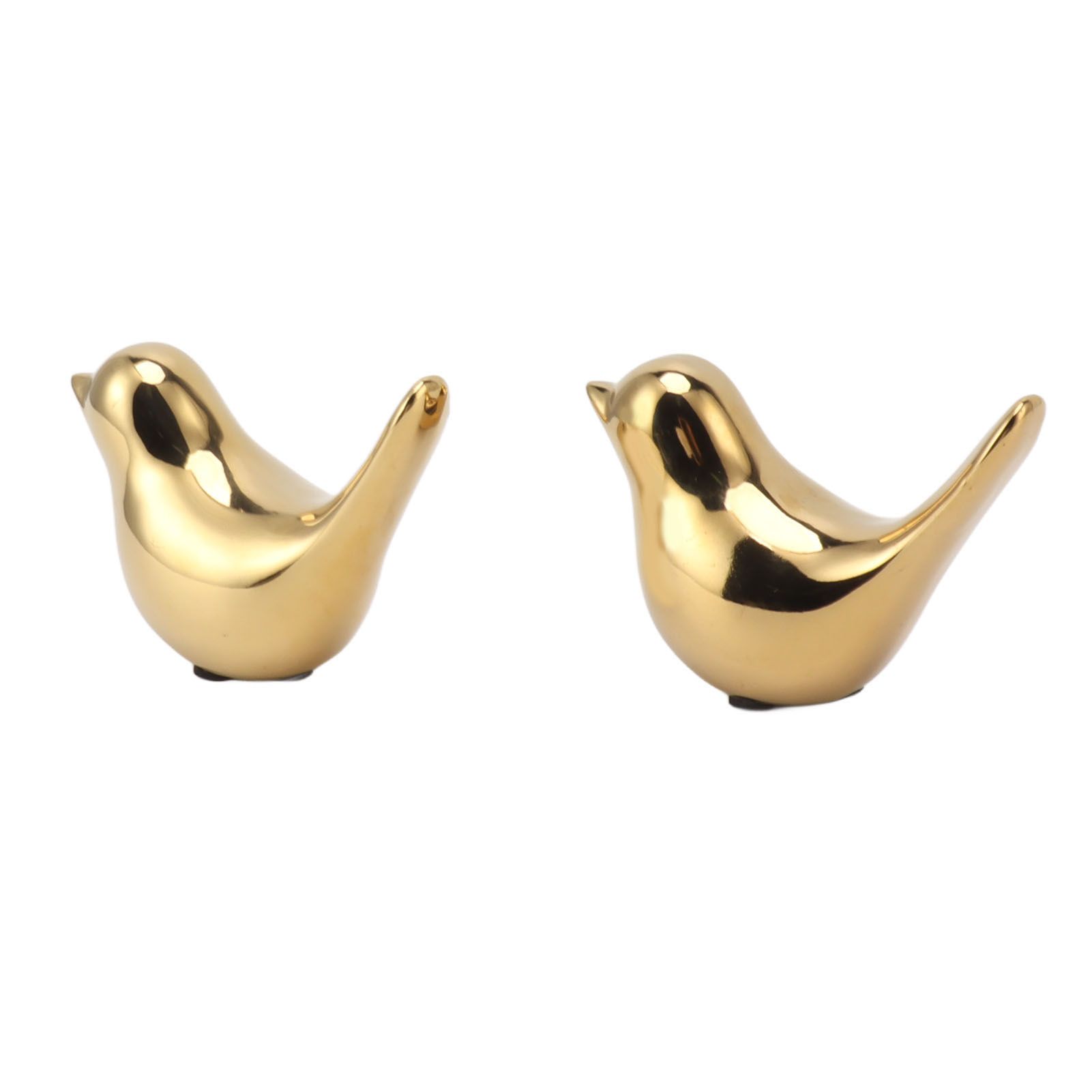 2Pcs Electroplated Ceramic Bird Decoration Nordic Style Modern Abstract Bird view 2