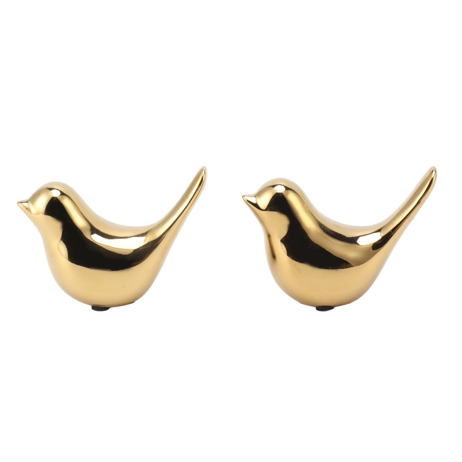 2Pcs Electroplated Ceramic Bird Decoration Nordic Style Modern Abstract Bird view 3