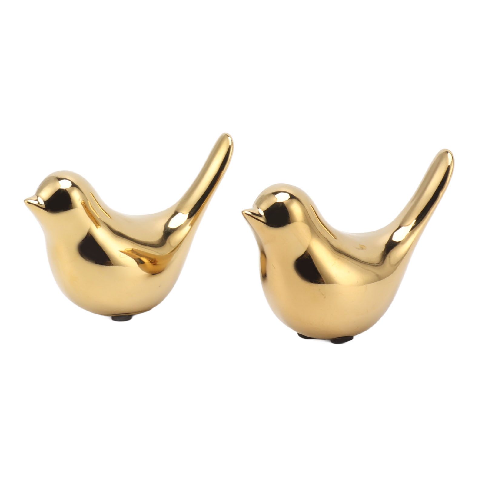 2Pcs Electroplated Ceramic Bird Decoration Nordic Style Modern Abstract Bird view 4