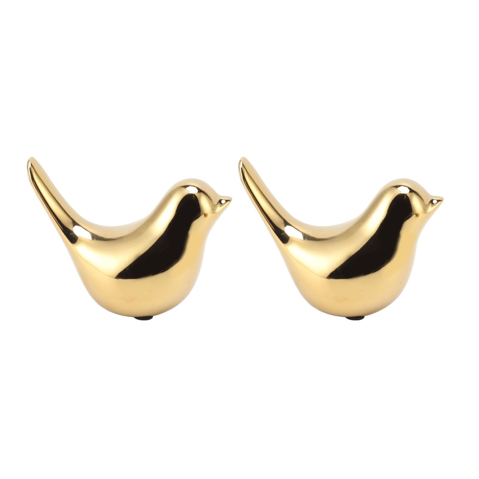 2Pcs Electroplated Ceramic Bird Decoration Nordic Style Modern Abstract Bird view 5
