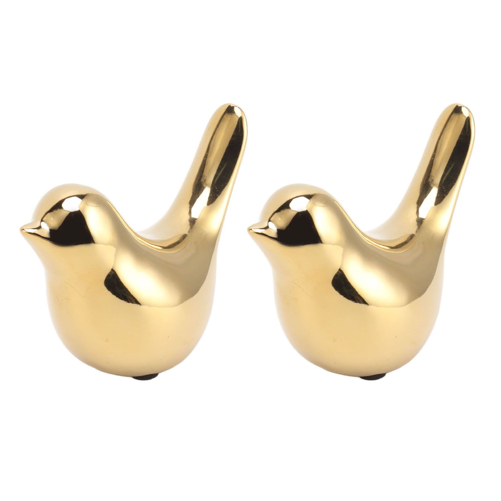 2Pcs Electroplated Ceramic Bird Decoration Nordic Style Modern Abstract Bird view 8