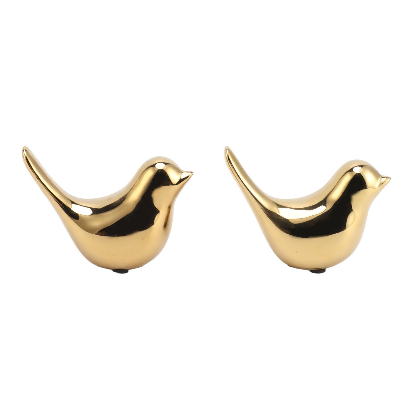 2Pcs Electroplated Ceramic Bird Decoration Nordic Style Modern Abstract Bird view 9
