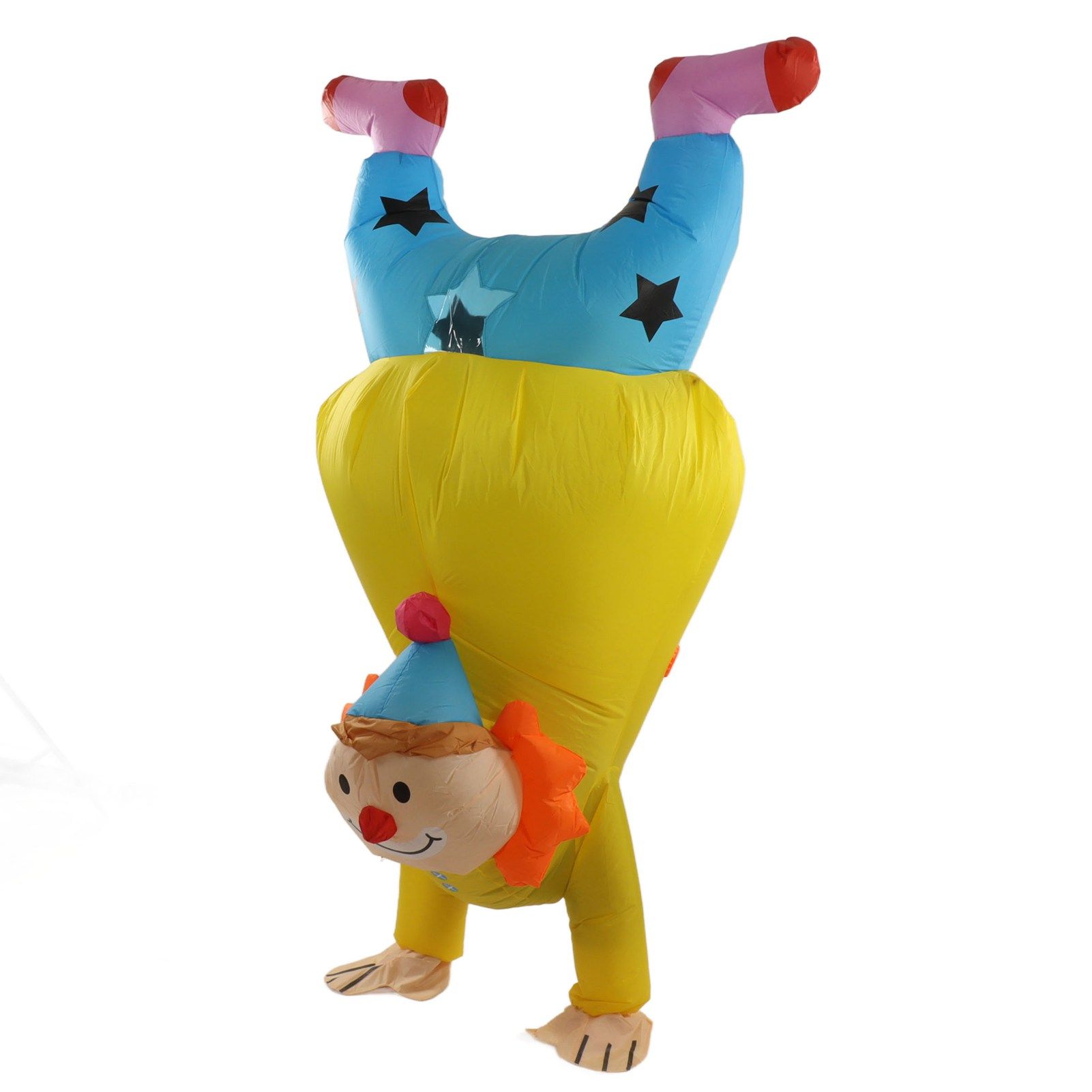 Adult Inflatable Handstand Clown Costume Halloween Upside Down Clown view 2