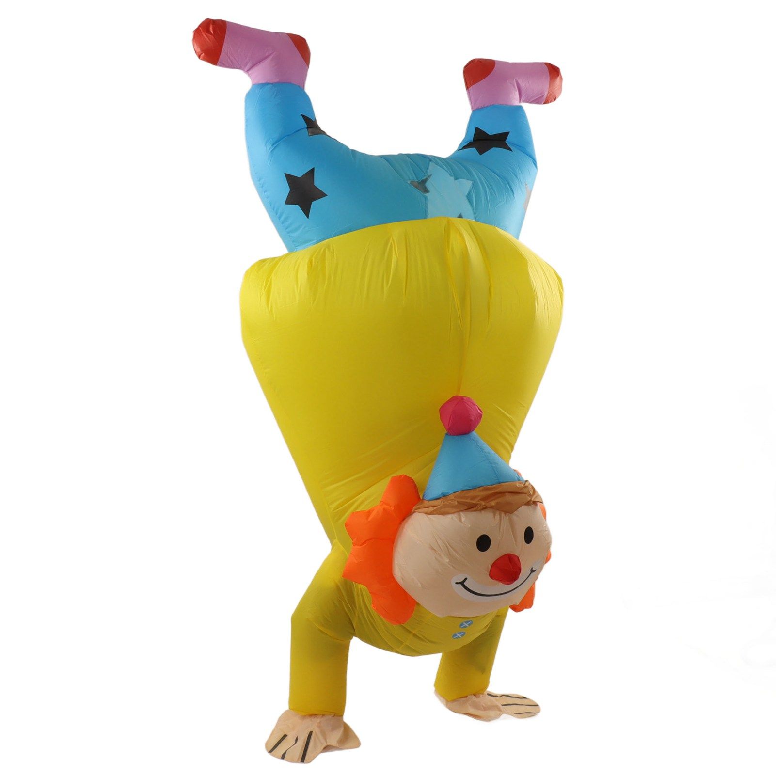 Adult Inflatable Handstand Clown Costume Halloween Upside Down Clown view 5