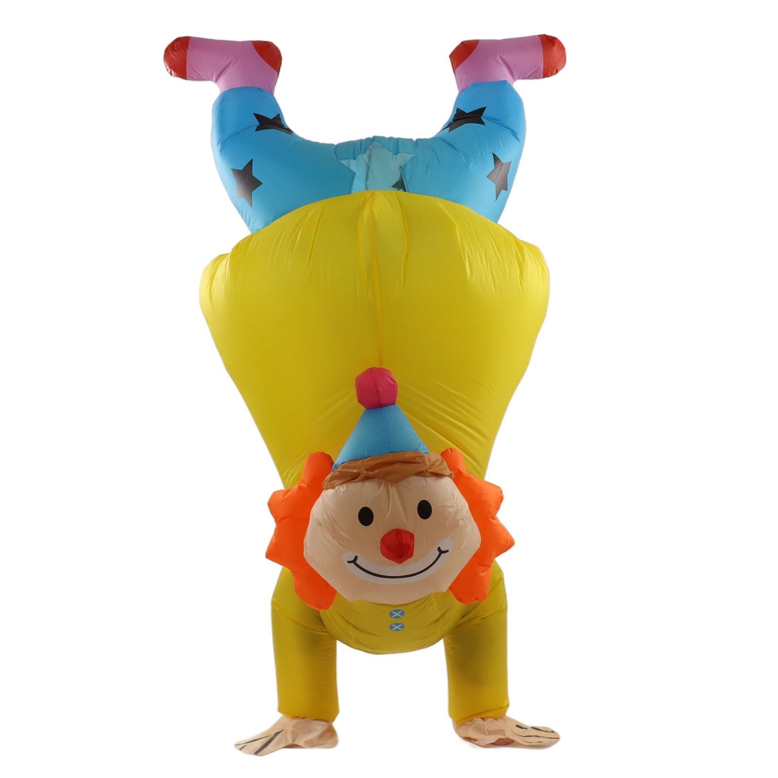 Adult Inflatable Handstand Clown Costume Halloween Upside Down Clown view 6