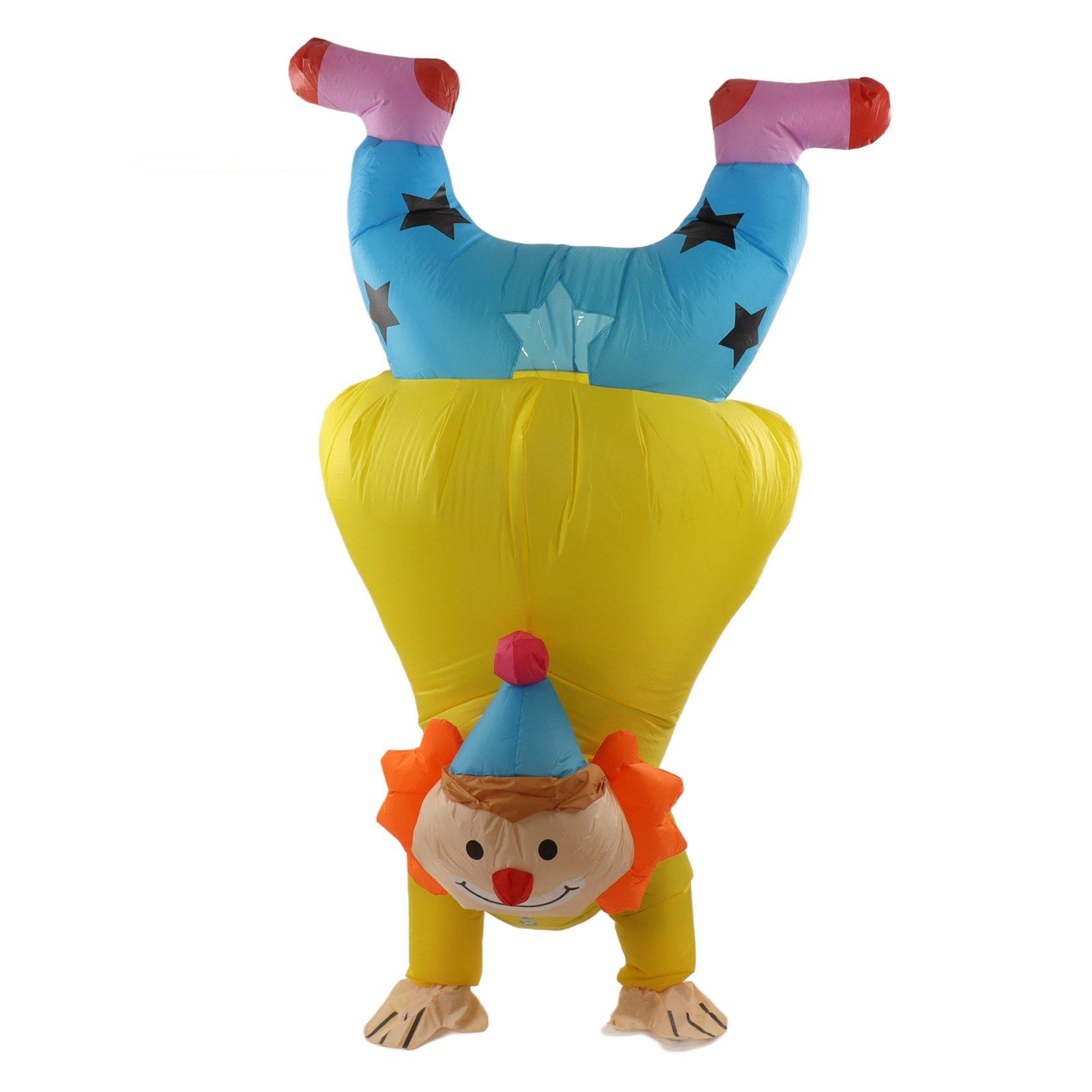 Adult Inflatable Handstand Clown Costume Halloween Upside Down Clown view 8