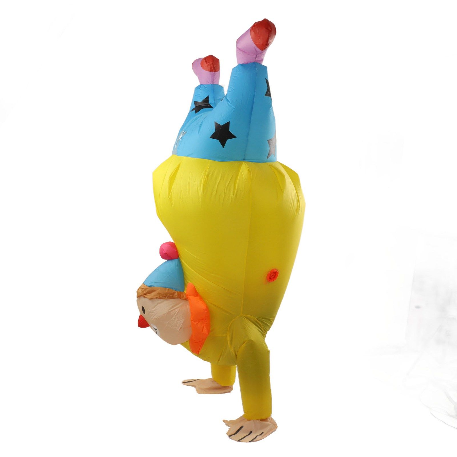 Adult Inflatable Handstand Clown Costume Halloween Upside Down Clown view 9