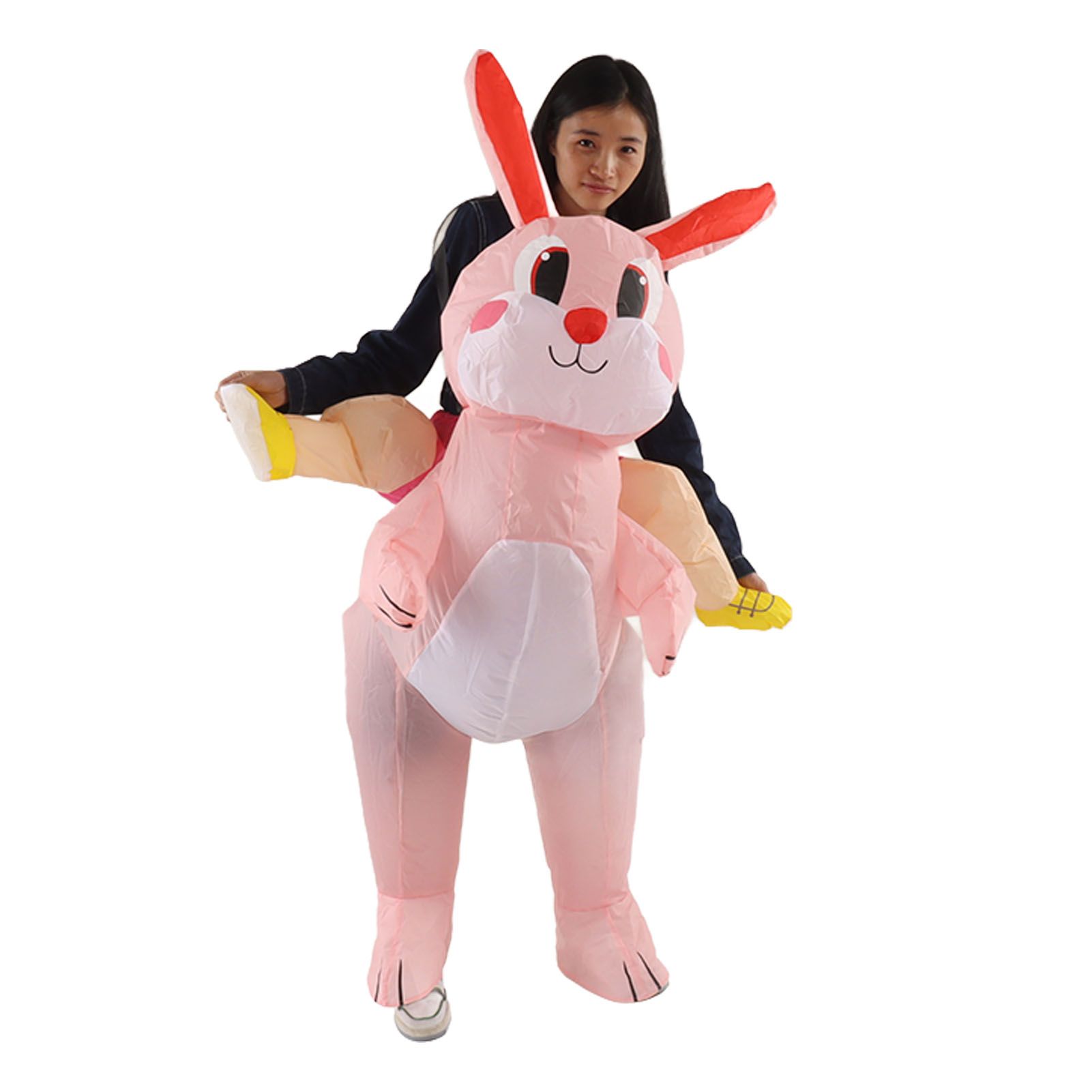 Easter Bunny Inflatable Costume Cute Festive Blow Up Riding Rabbit for Boys view 2