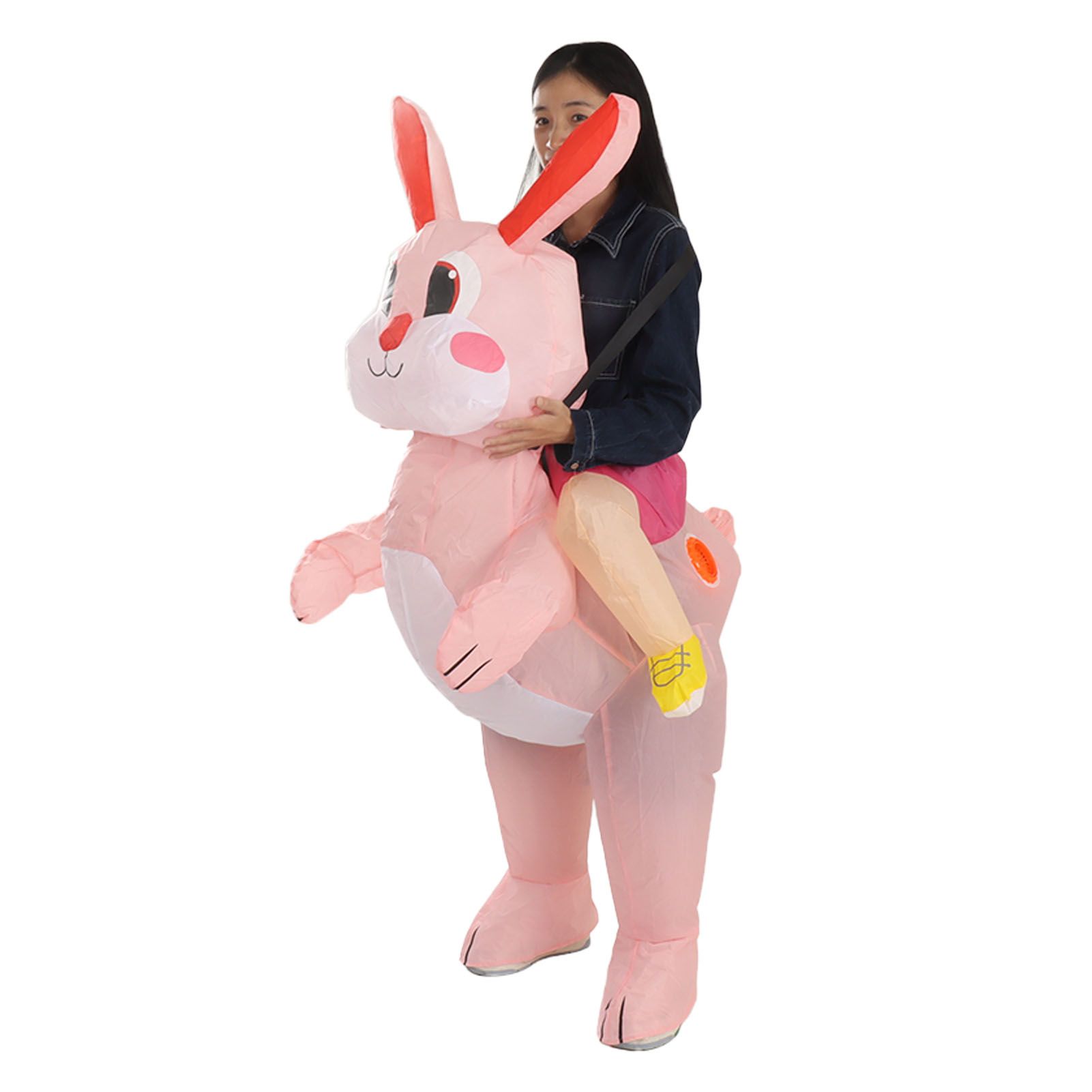 Easter Bunny Inflatable Costume Cute Festive Blow Up Riding Rabbit for Boys view 4