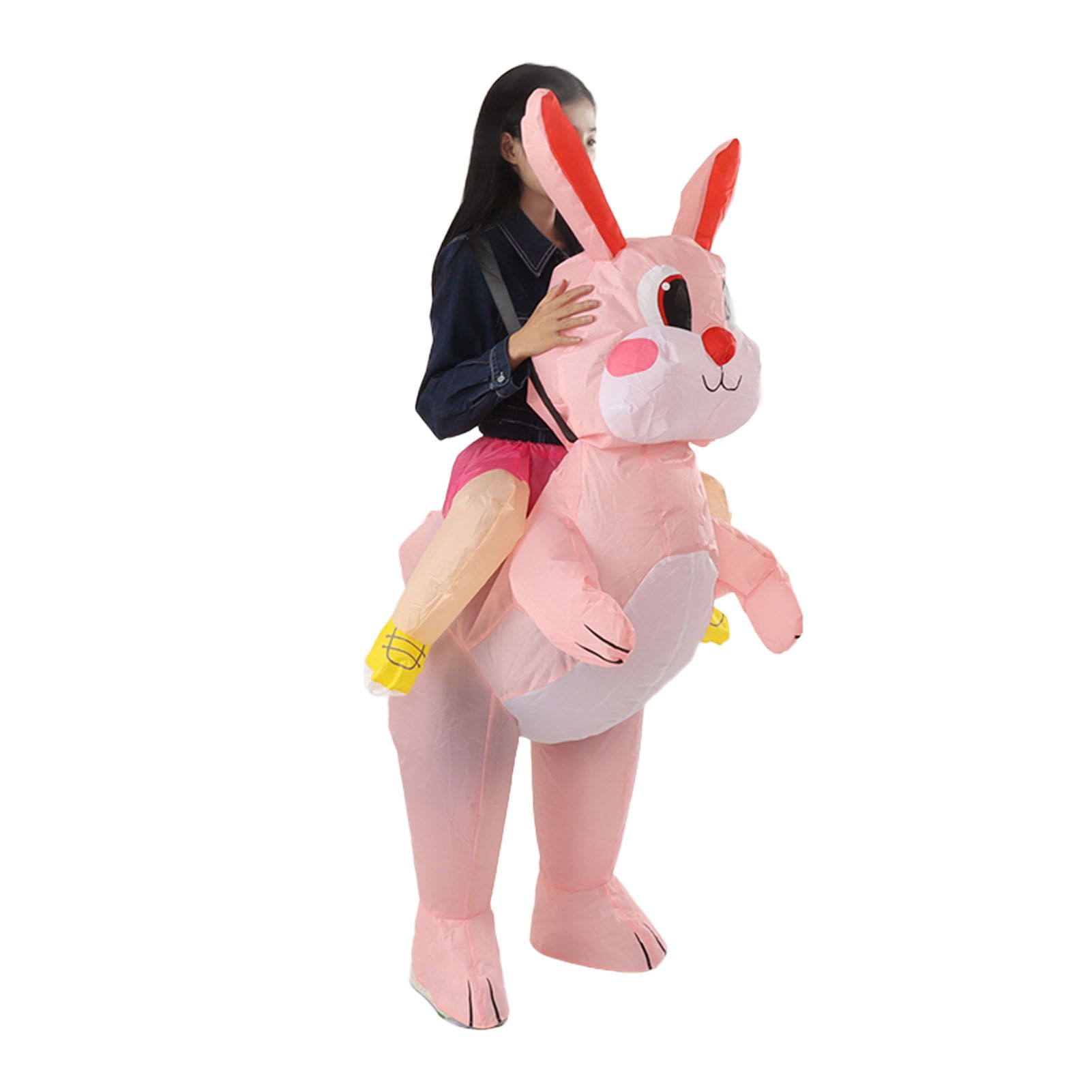 Easter Bunny Inflatable Costume Cute Festive Blow Up Riding Rabbit for Boys view 5