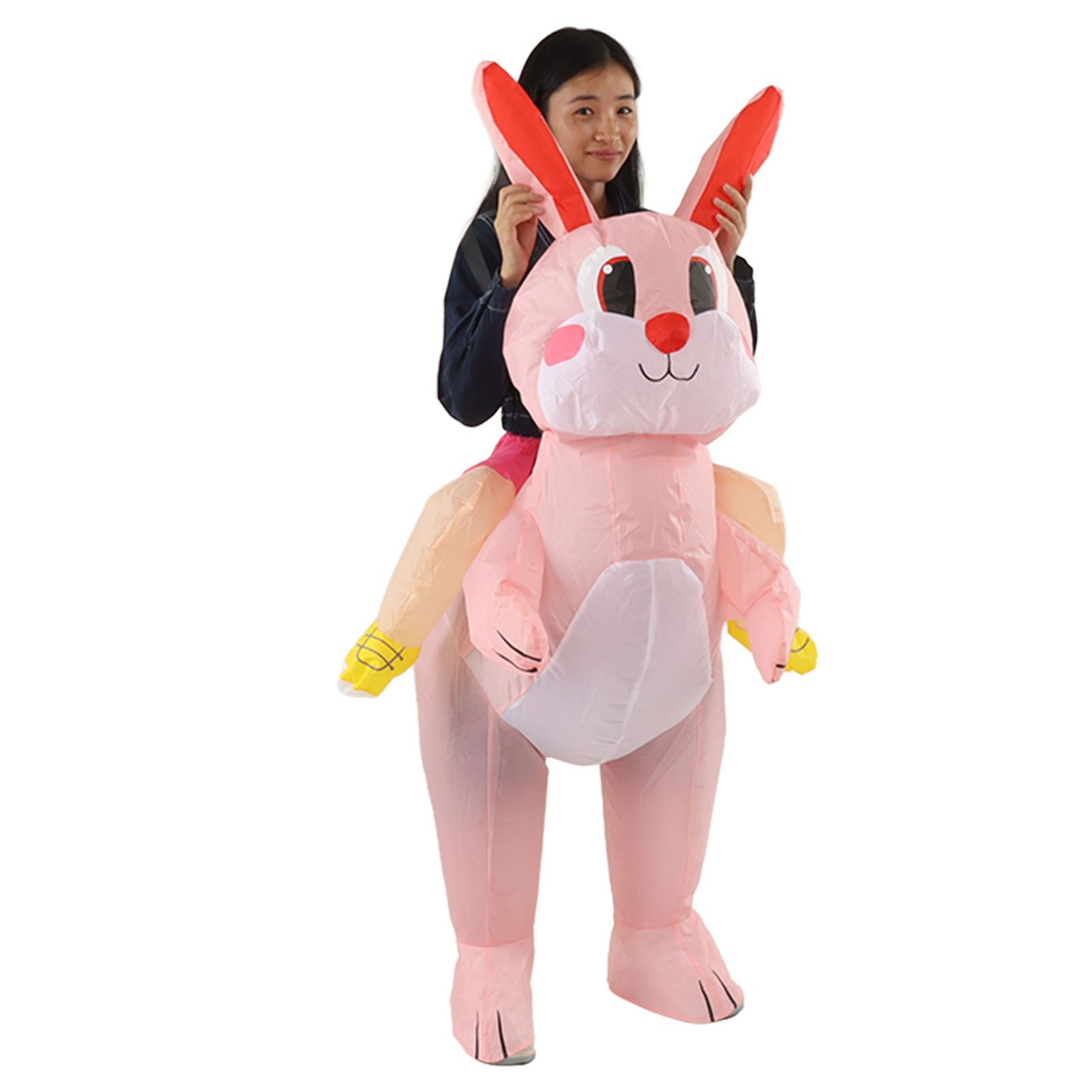 Easter Bunny Inflatable Costume Cute Festive Blow Up Riding Rabbit for Boys view 7