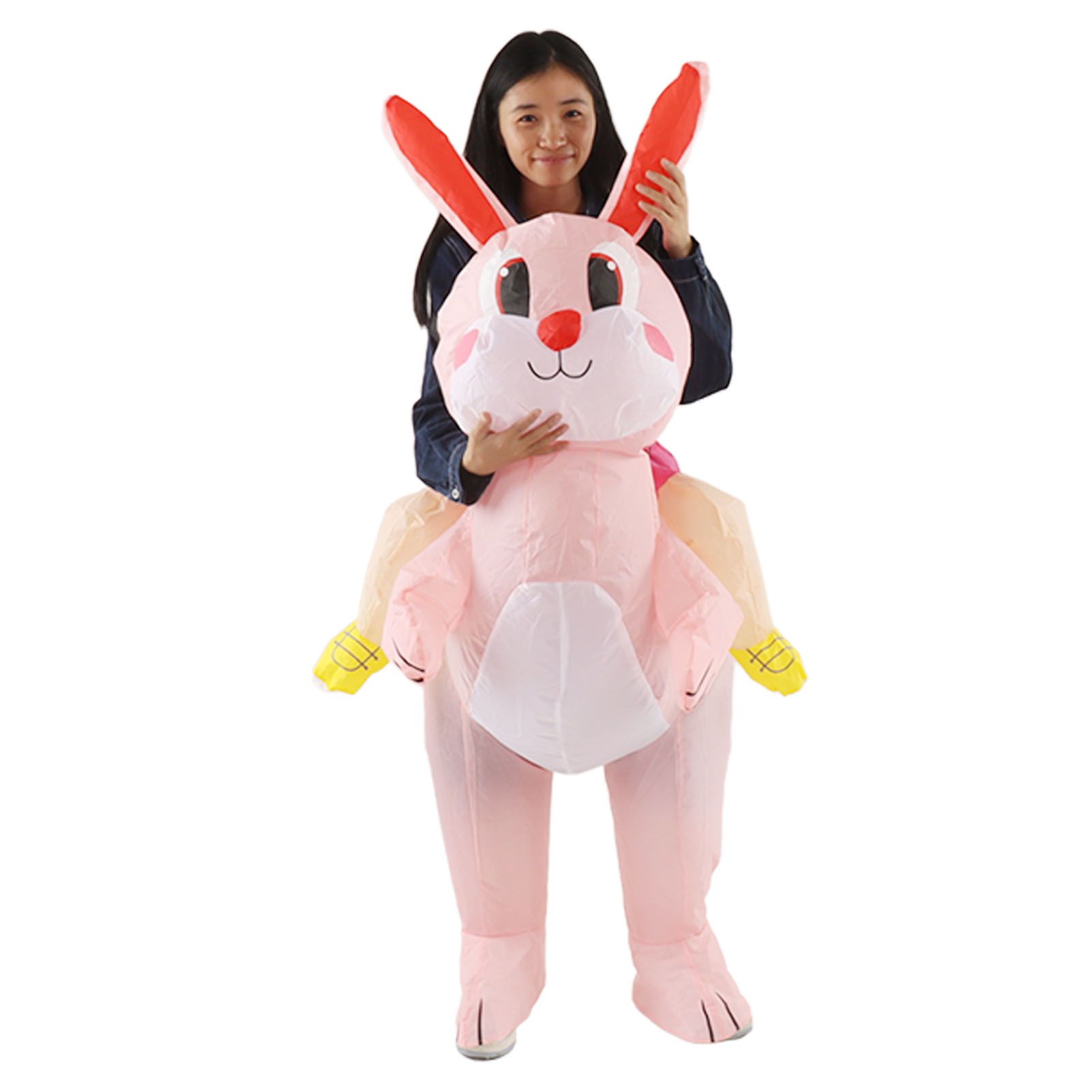 Easter Bunny Inflatable Costume Cute Festive Blow Up Riding Rabbit for Boys view 8