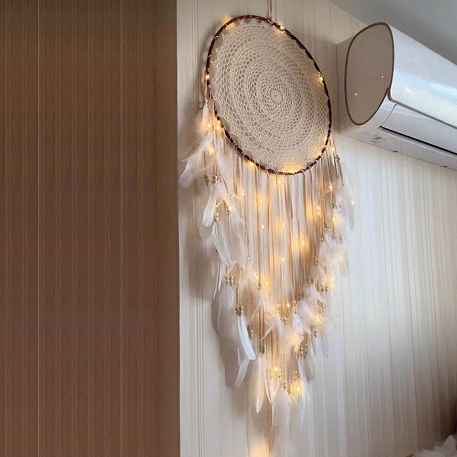 Beige Feather Wind Chimes Vintage Decorative Beautiful Robust Hand Crafted view 10