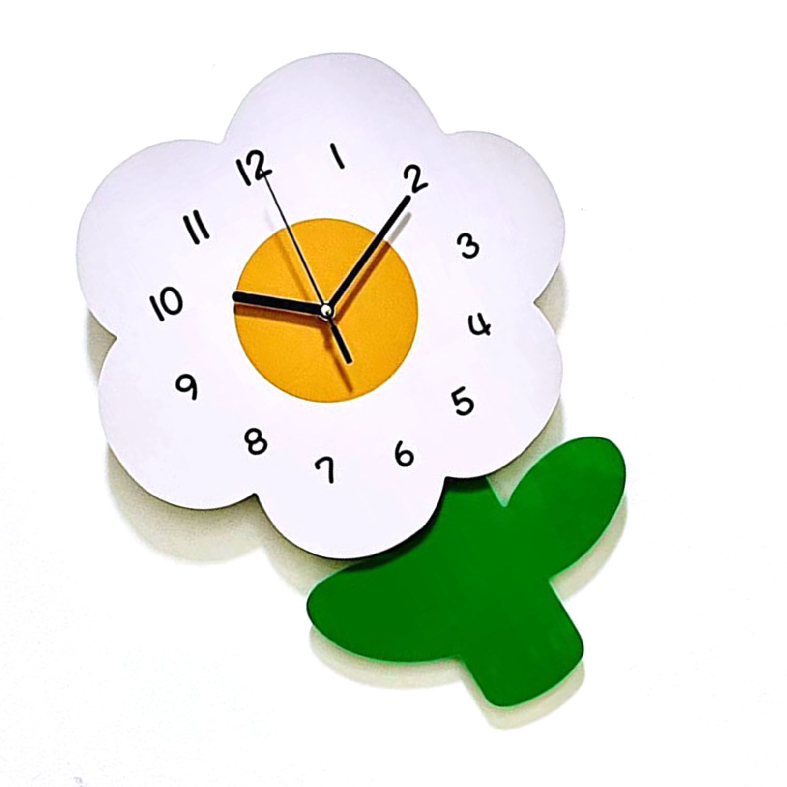Flower Shaped Wall Clocks for Kids Cartoon Cute Exquisite Silent Wall Clock view 2