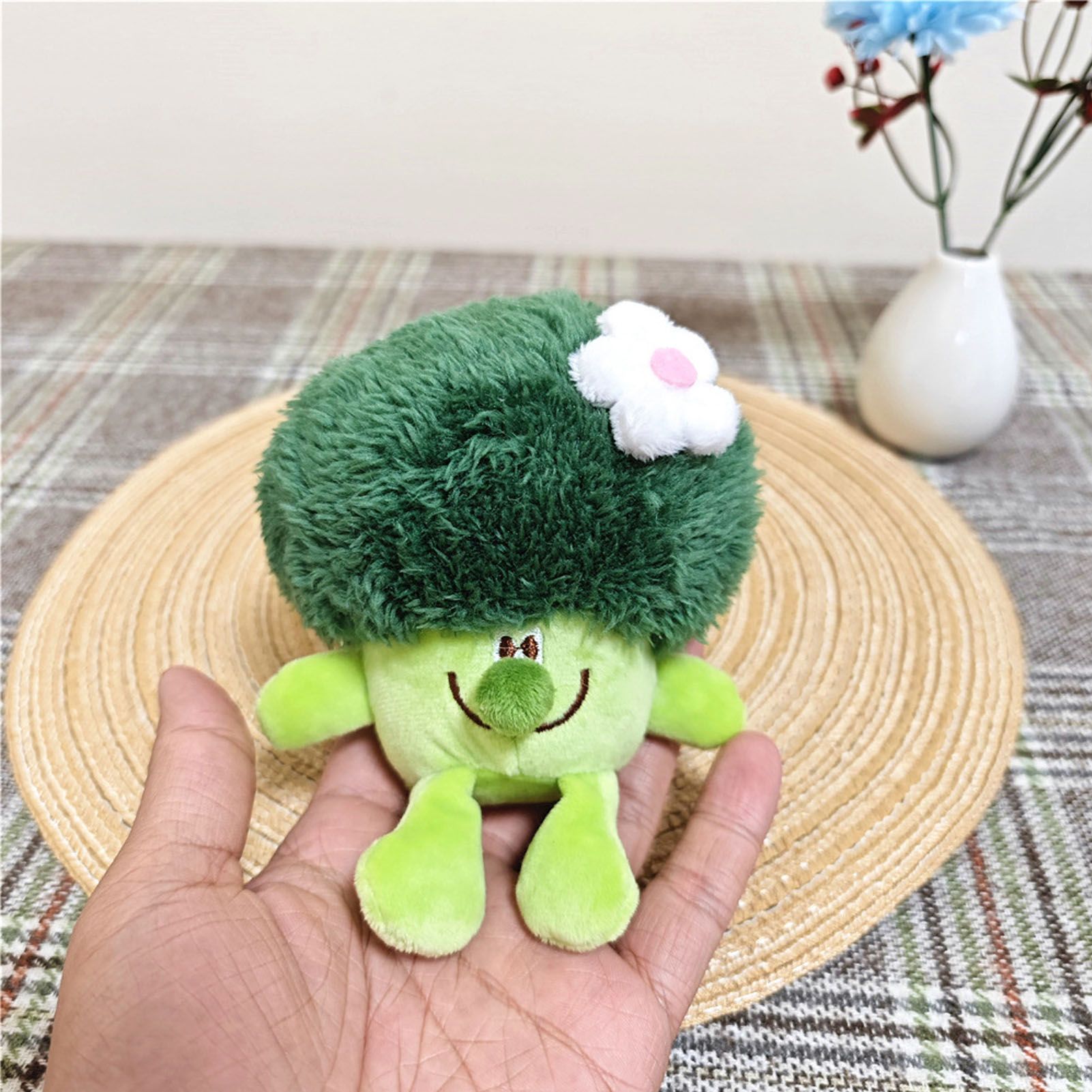 Plush Pendant Cute Broccoli Shape Stuffed Toy PP Cotton Vegetable Pendant for view 5