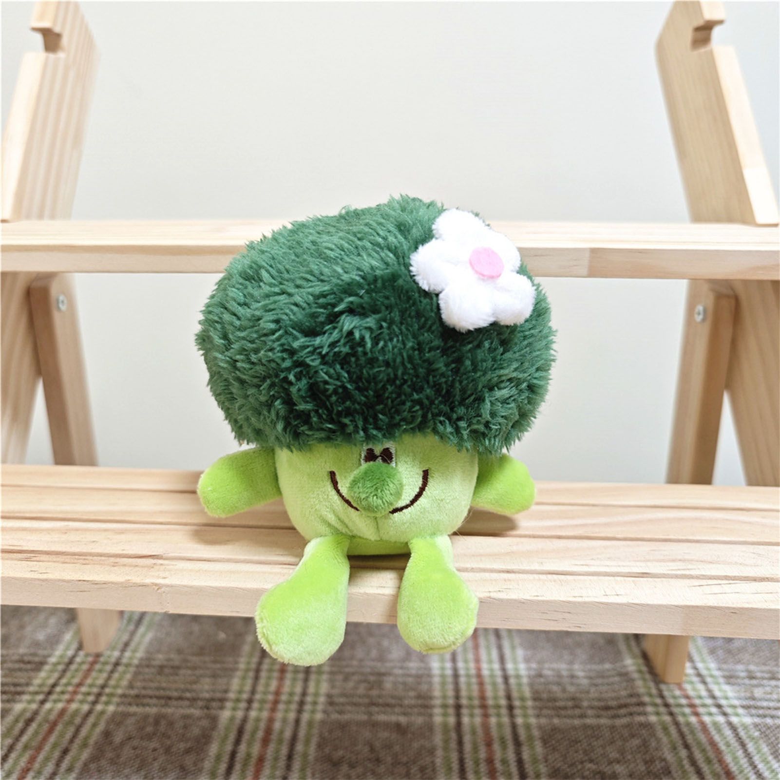 Plush Pendant Cute Broccoli Shape Stuffed Toy PP Cotton Vegetable Pendant for view 6