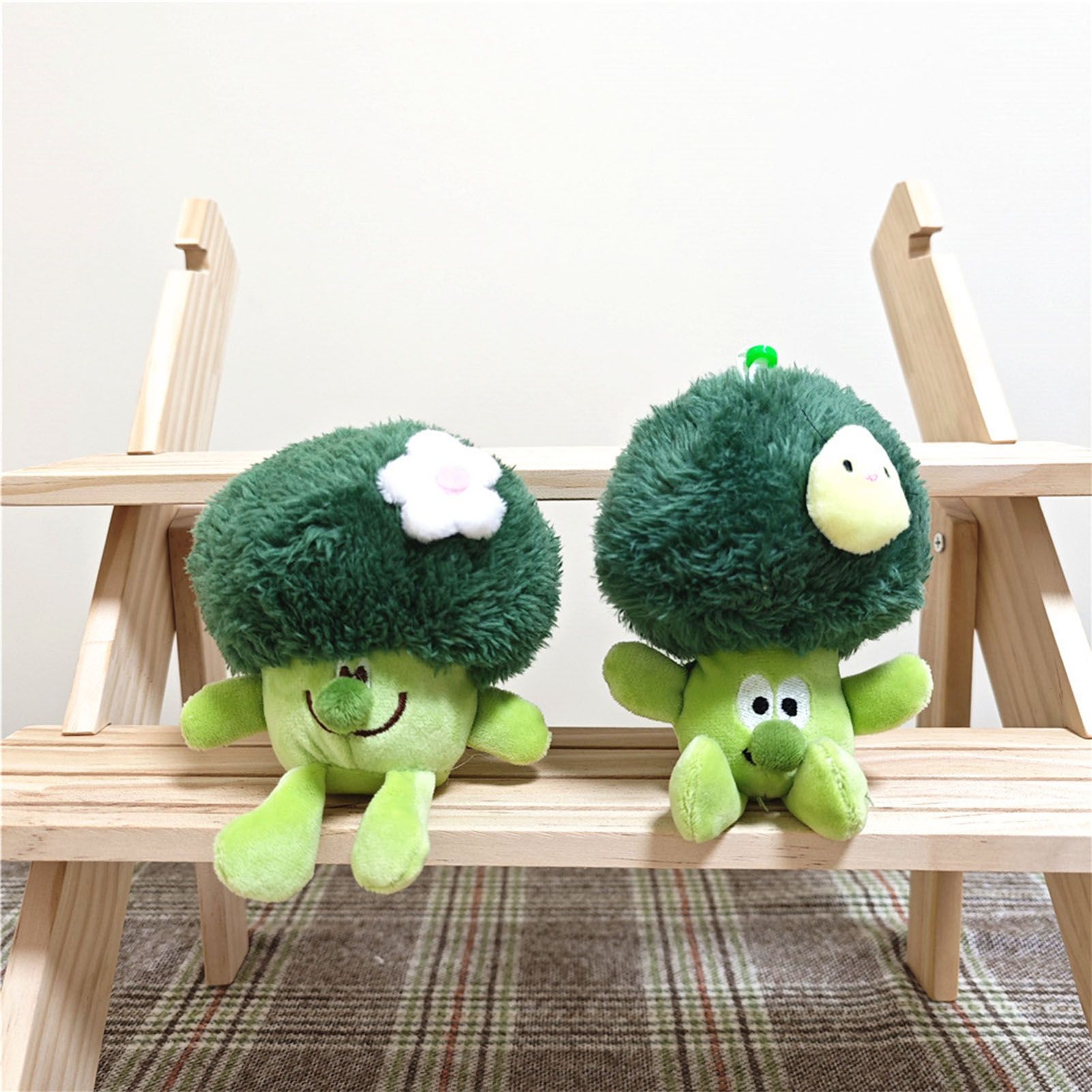 Plush Pendant Cute Broccoli Shape Stuffed Toy PP Cotton Vegetable Pendant for view 12