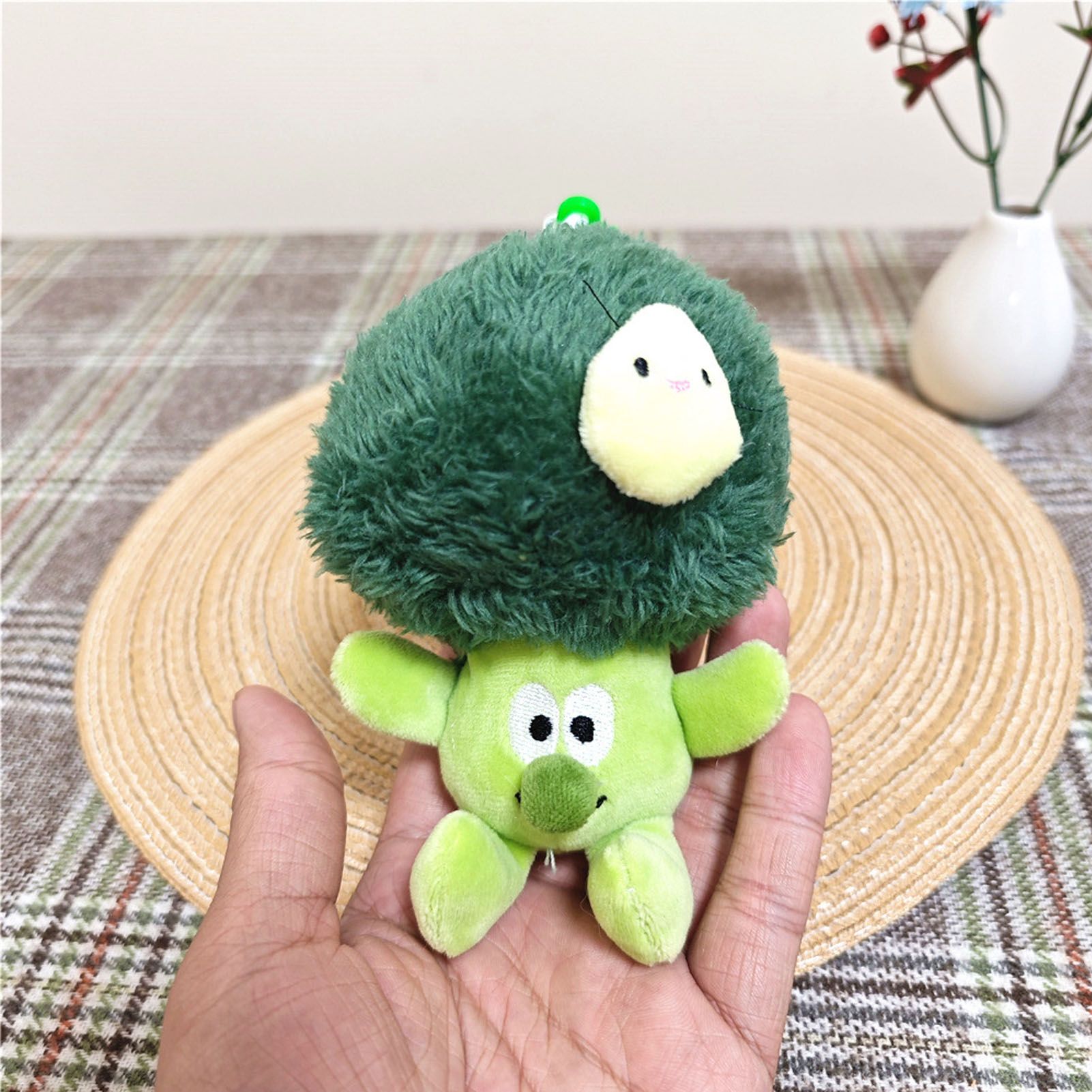 Plush Pendant Cute Broccoli Shape Stuffed Toy PP Cotton Vegetable Pendant for view 6