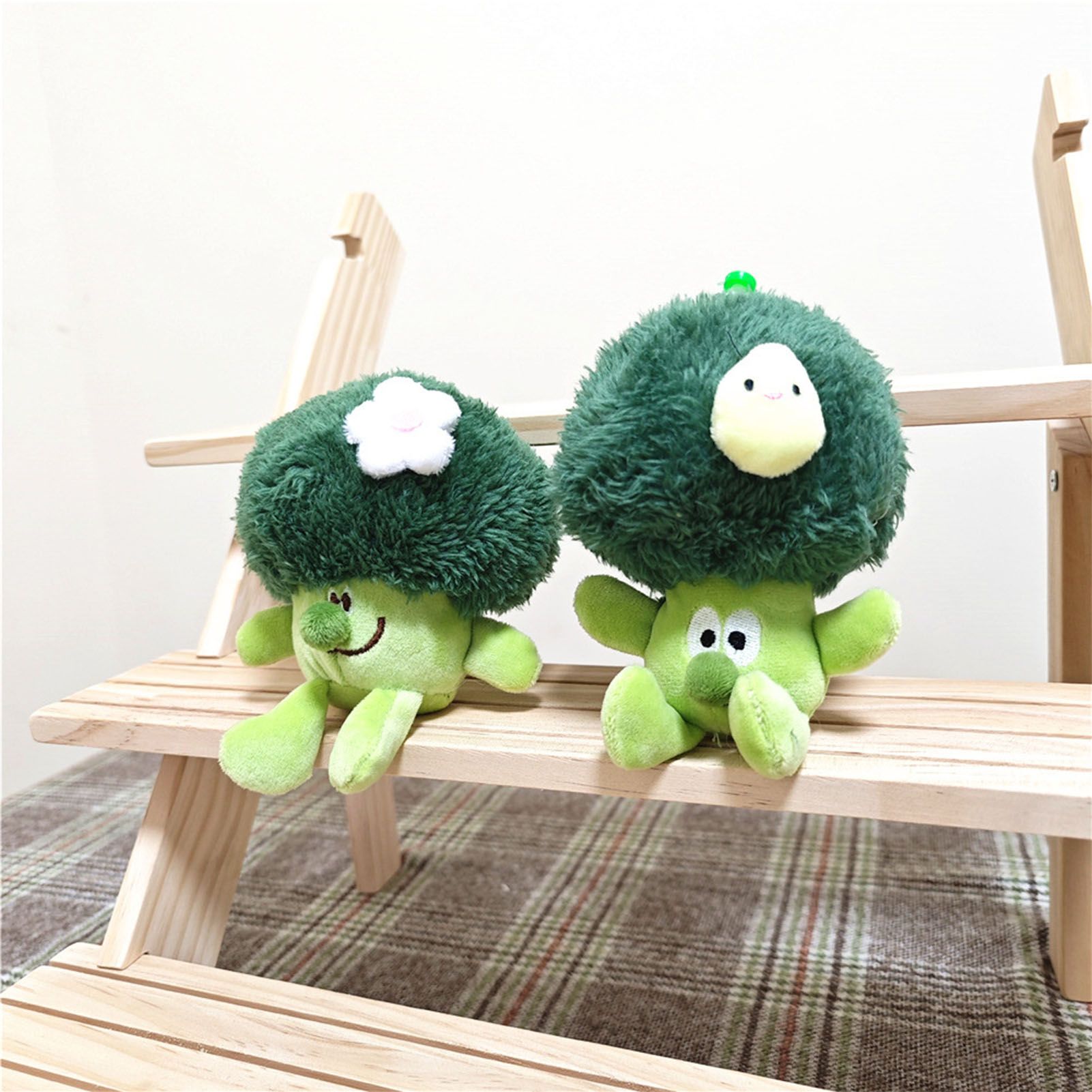 Plush Pendant Cute Broccoli Shape Stuffed Toy PP Cotton Vegetable Pendant for view 10