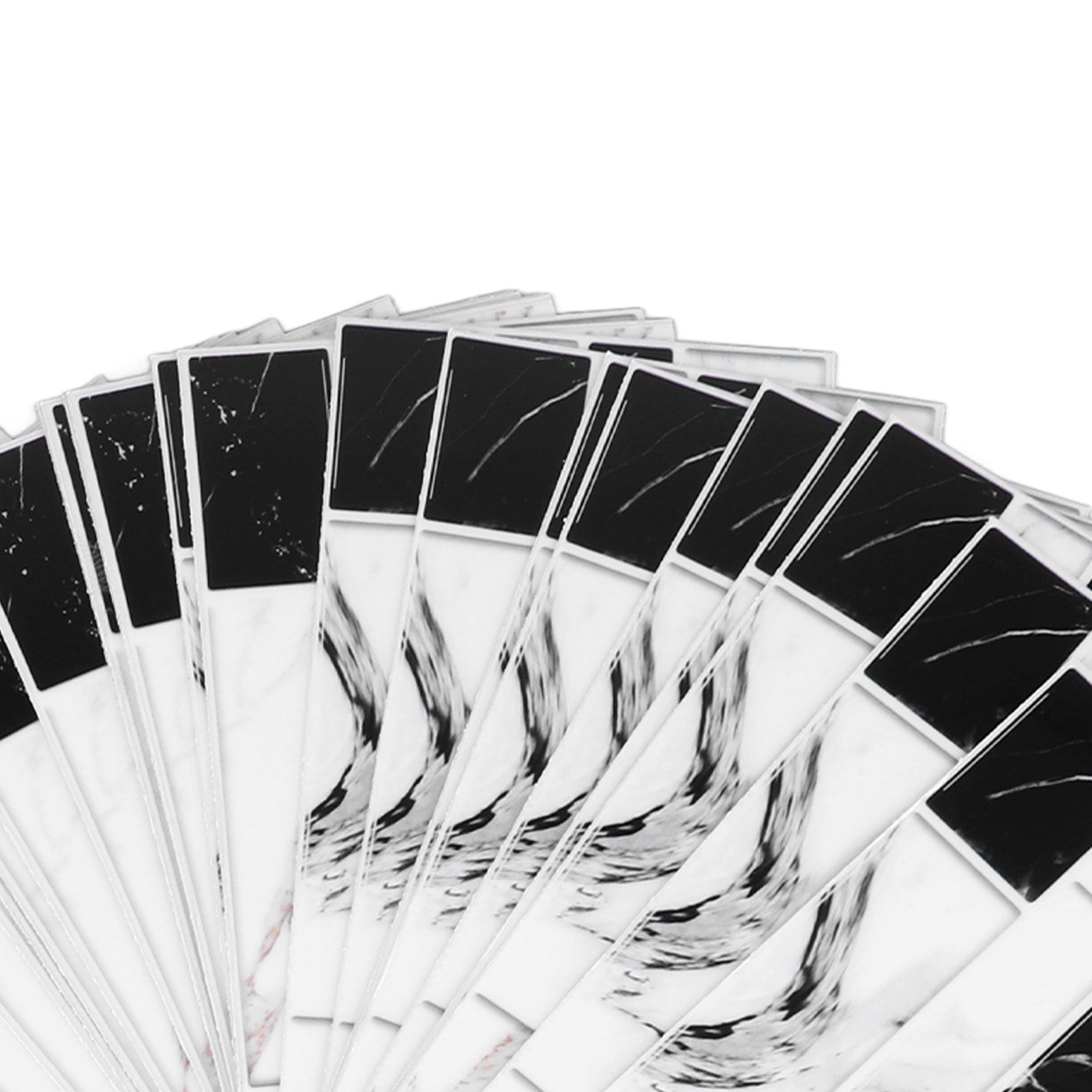 27PCS Kitchen Wallpaper Tile Self Adhesive PVC Wear Resistant White Black Faux view 13