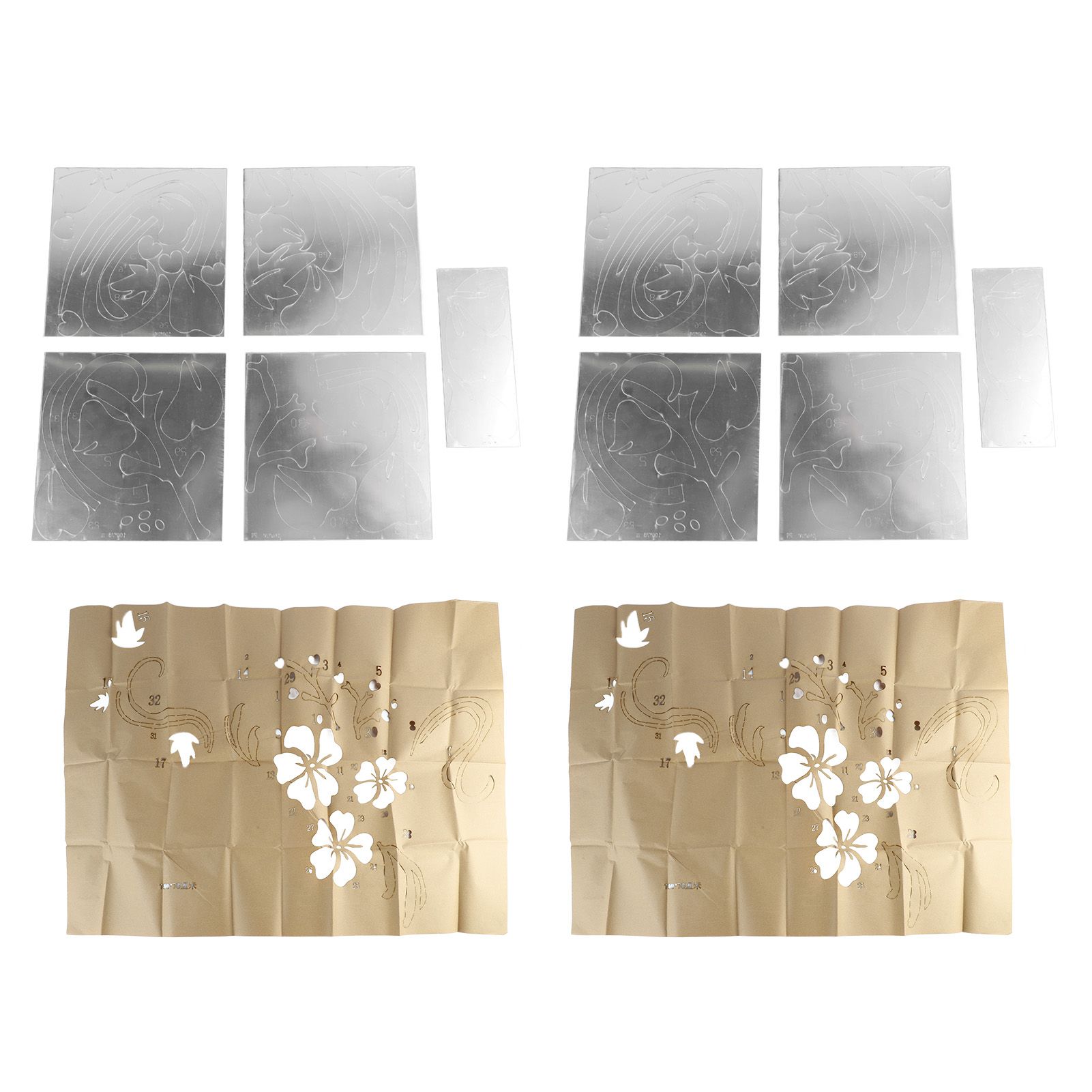 2 Sets 3D Acrylic Mirror Wall Stickers Innovative Flower Rattan Mirror Wall — image 1