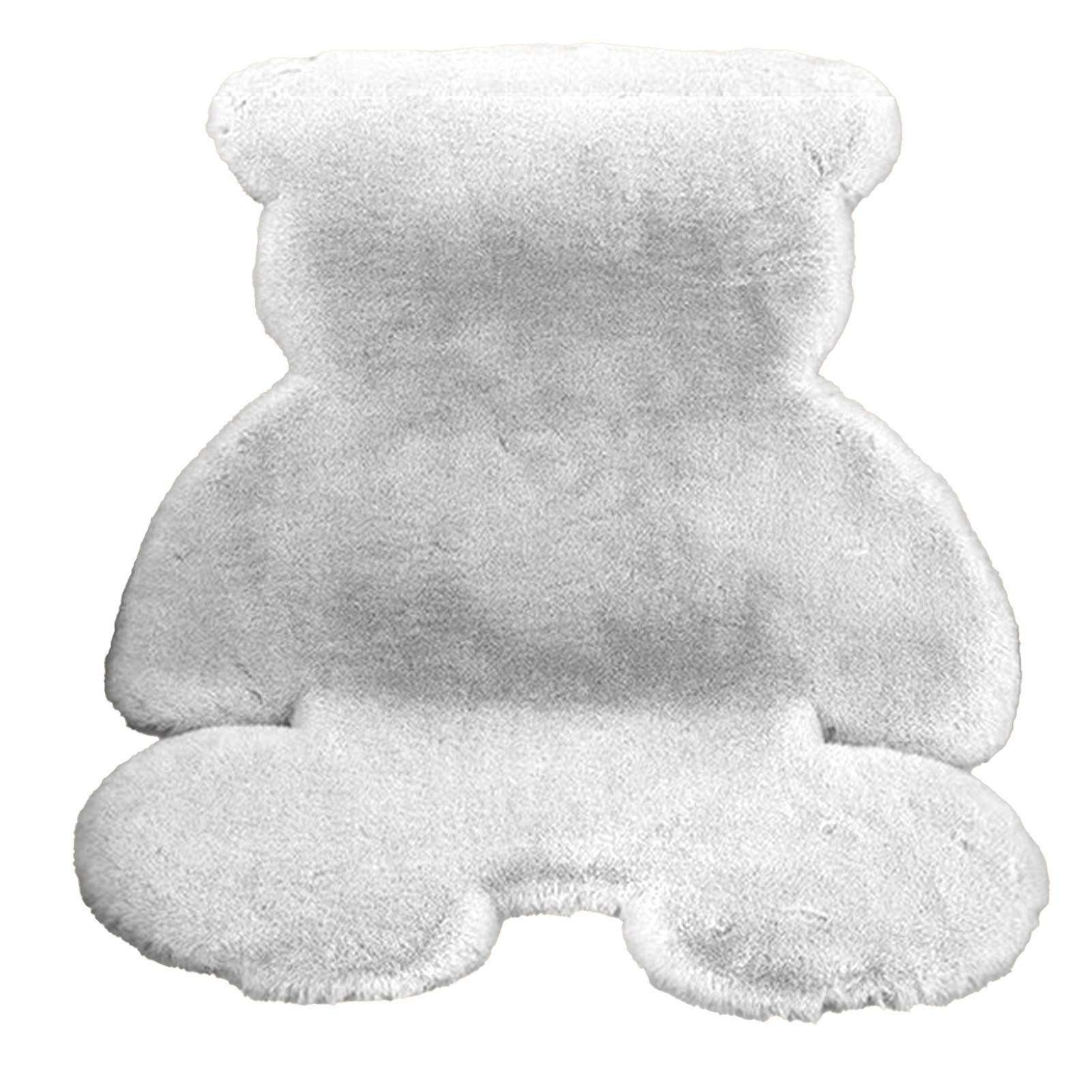 Cute Bedroom Rug Soft Bear Shaped Shaggy Floor Mat for Kids Teen Girls Room