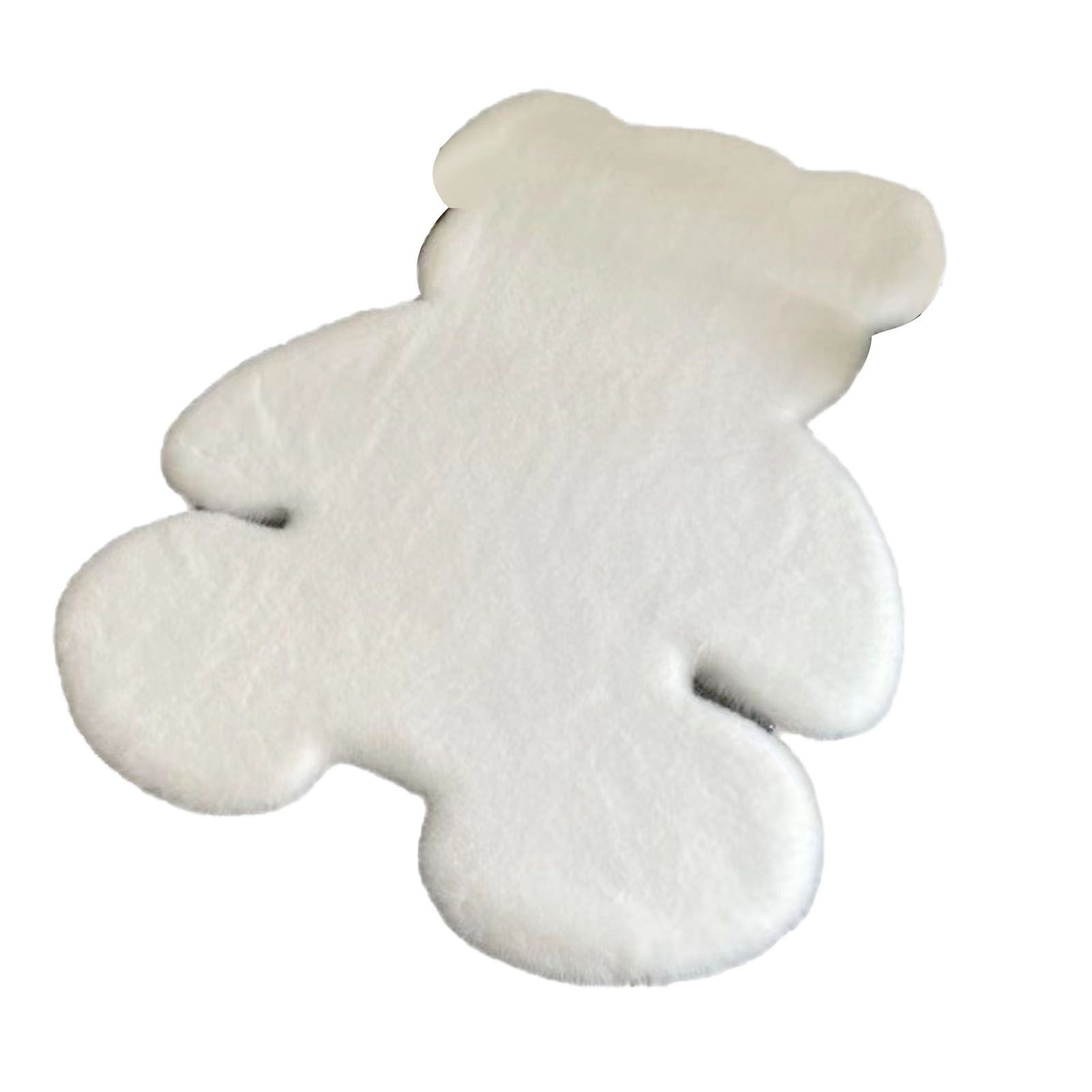 Cute Bedroom Rug Soft Bear Shaped Shaggy Floor Mat for Kids Teen Girls Room view 2