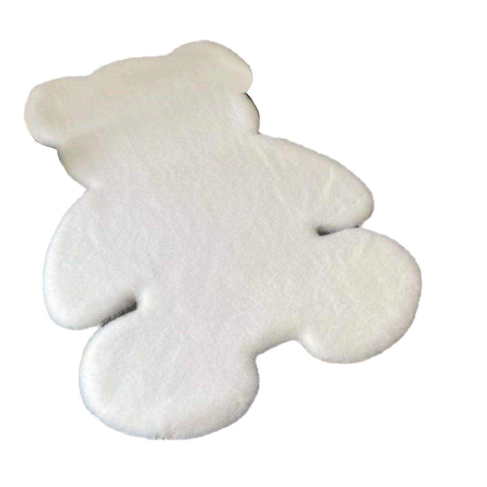 Cute Bedroom Rug Soft Bear Shaped Shaggy Floor Mat for Kids Teen Girls Room view 3