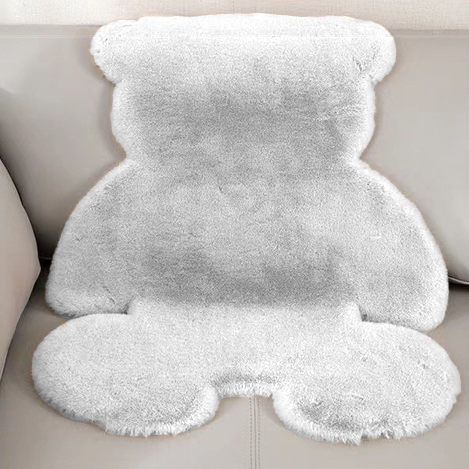 Cute Bedroom Rug Soft Bear Shaped Shaggy Floor Mat for Kids Teen Girls Room view 11