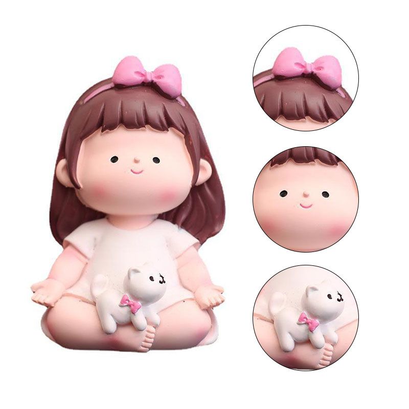 Yoga Girl Figurine Cartoon Lovely Cute Fashionable Decoration Yoga Pose Girl view 4