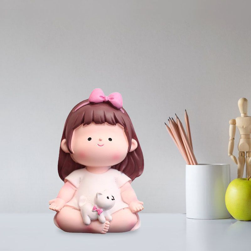 Yoga Girl Figurine Cartoon Lovely Cute Fashionable Decoration Yoga Pose Girl view 6