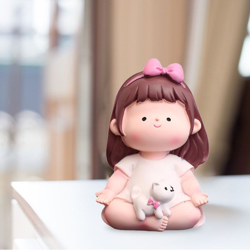 Yoga Girl Figurine Cartoon Lovely Cute Fashionable Decoration Yoga Pose Girl view 8