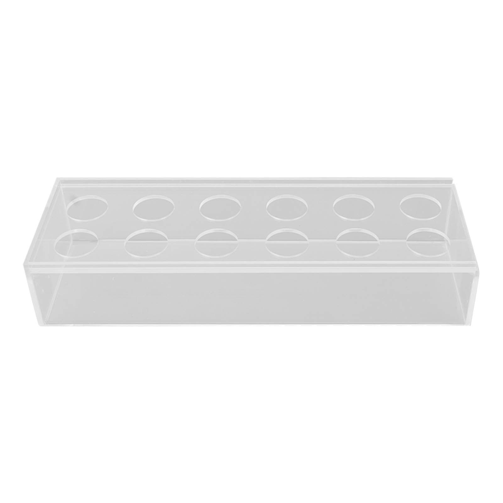 Clear Acrylic Flower Vase Multi Holes Elegant Decorative Long Rectangle Vase — image 1