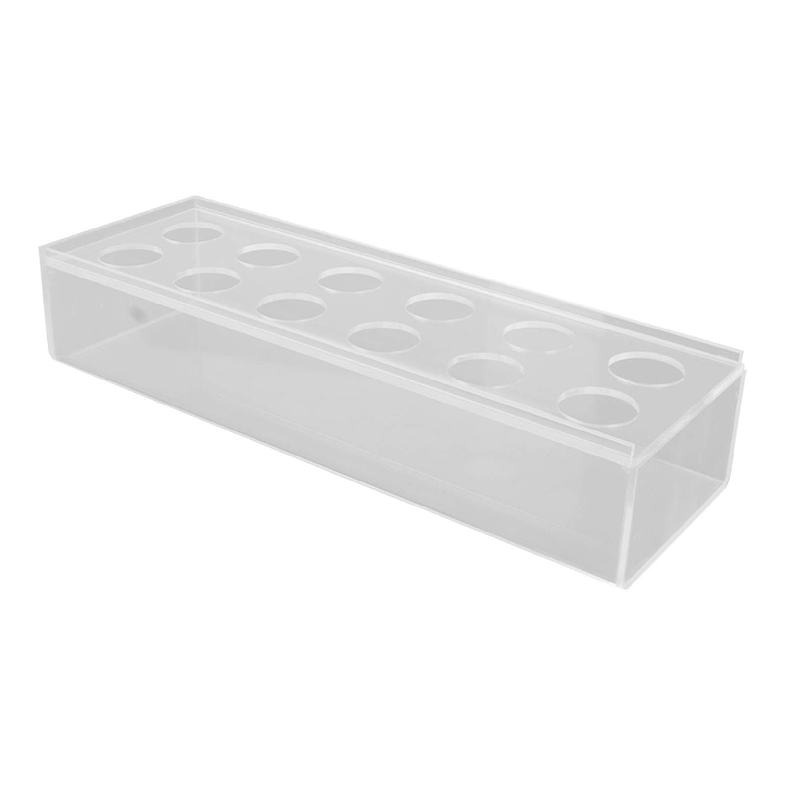Clear Acrylic Flower Vase Multi Holes Elegant Decorative Long Rectangle Vase view 2