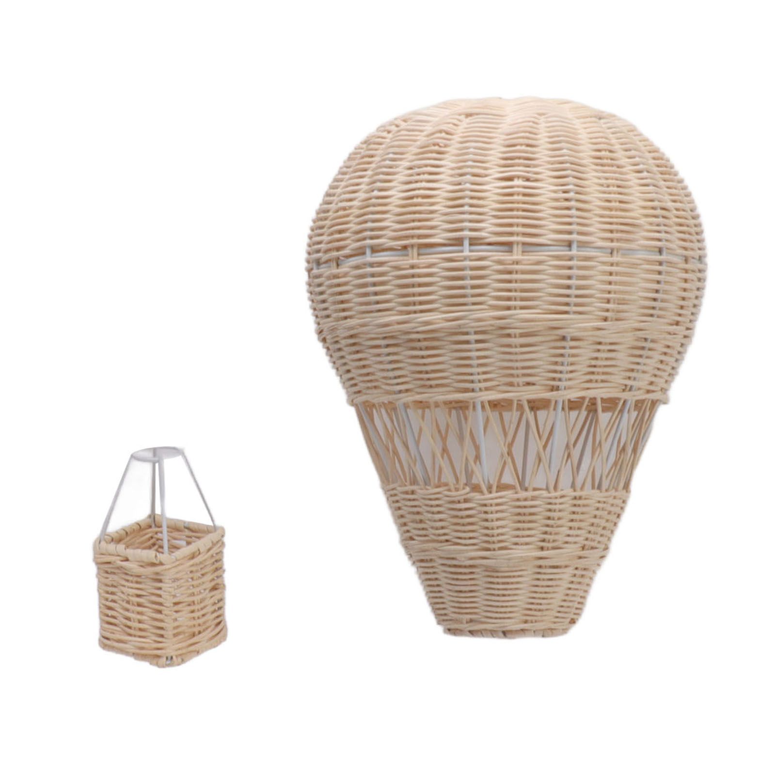 Woven Hot Air Balloon Handcrafted Exquisite Details Rattan Weaving Decoration view 2