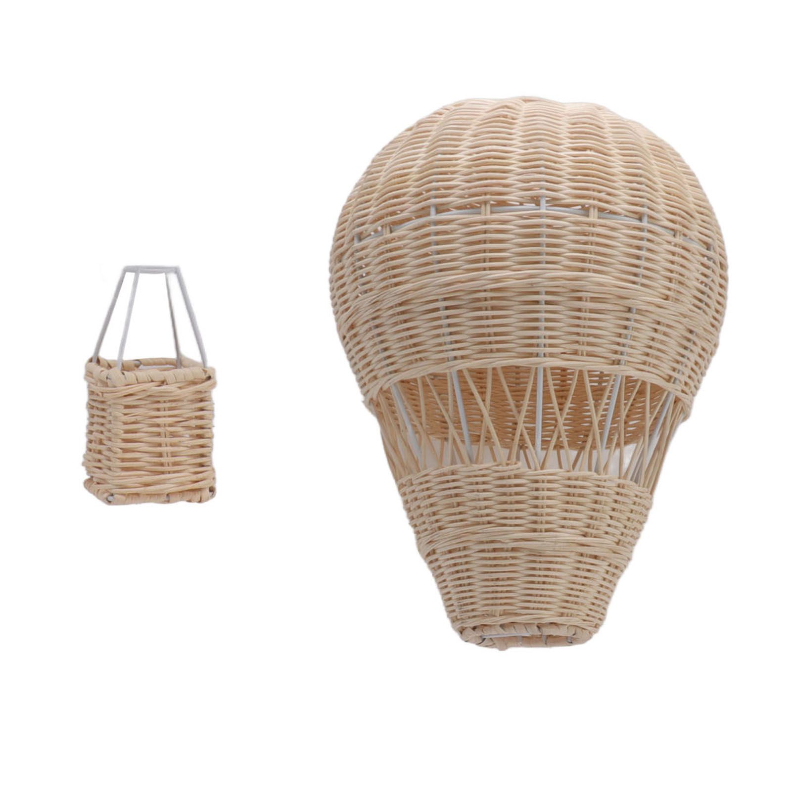Woven Hot Air Balloon Handcrafted Exquisite Details Rattan Weaving Decoration view 3