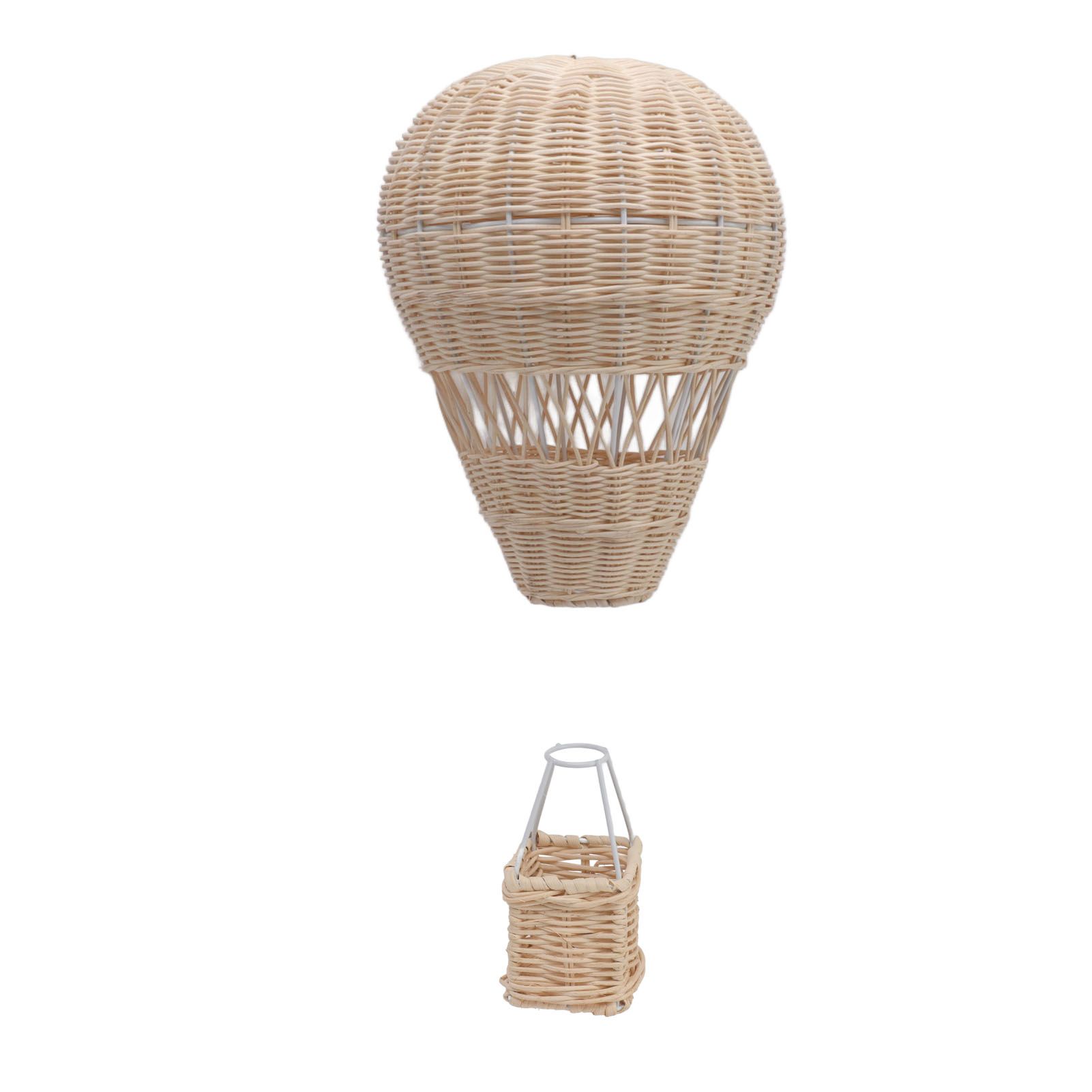 Woven Hot Air Balloon Handcrafted Exquisite Details Rattan Weaving Decoration view 4