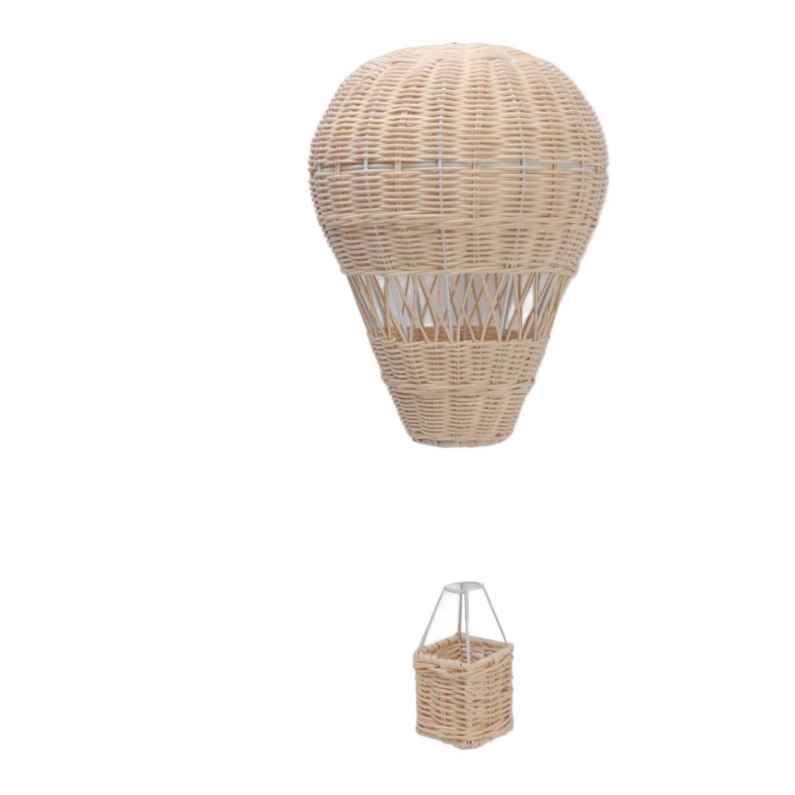 Woven Hot Air Balloon Handcrafted Exquisite Details Rattan Weaving Decoration view 5