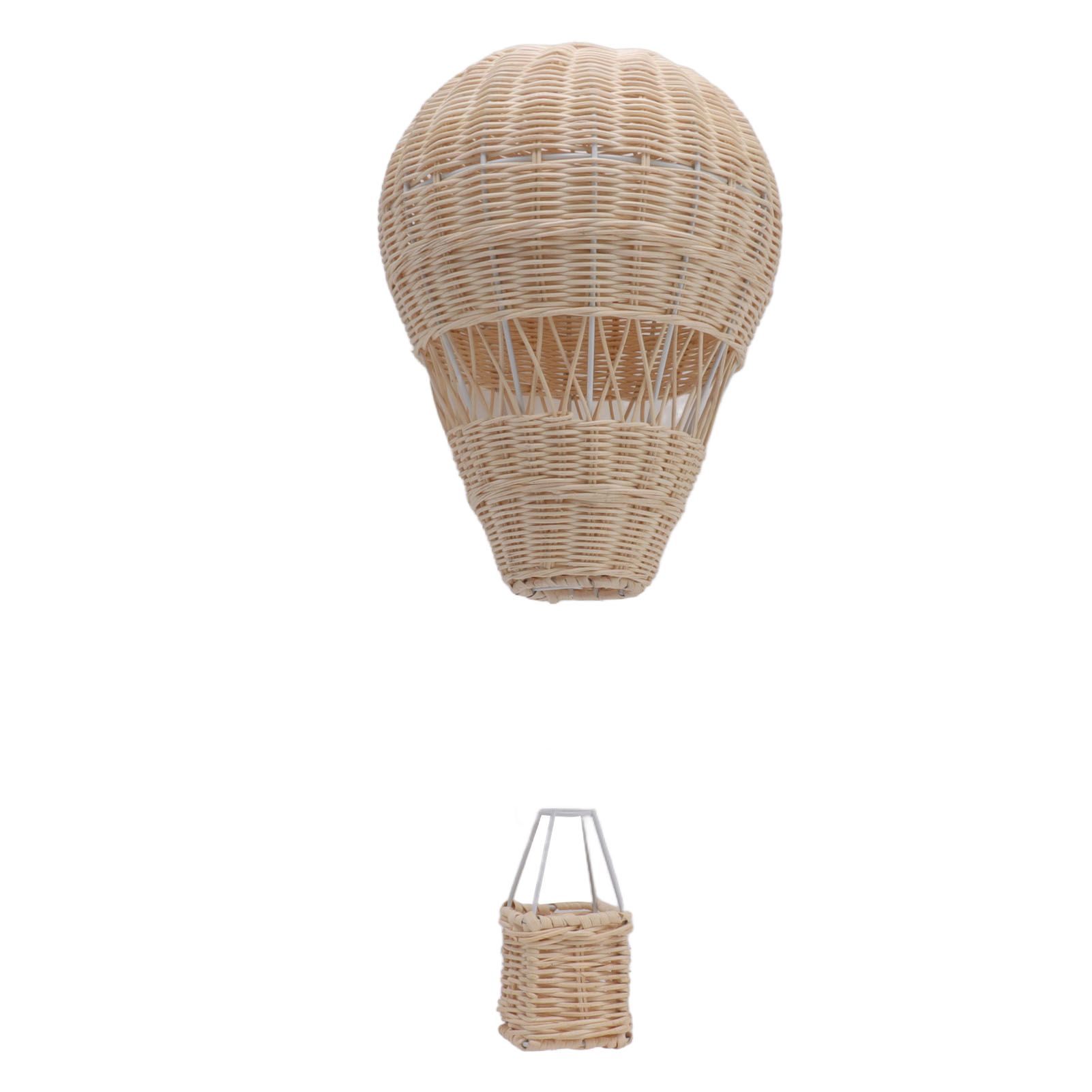 Woven Hot Air Balloon Handcrafted Exquisite Details Rattan Weaving Decoration view 6