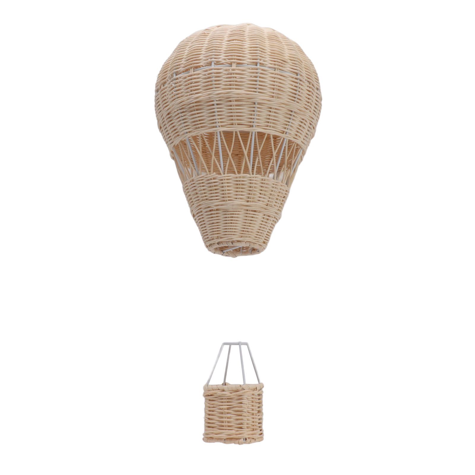 Woven Hot Air Balloon Handcrafted Exquisite Details Rattan Weaving Decoration view 7
