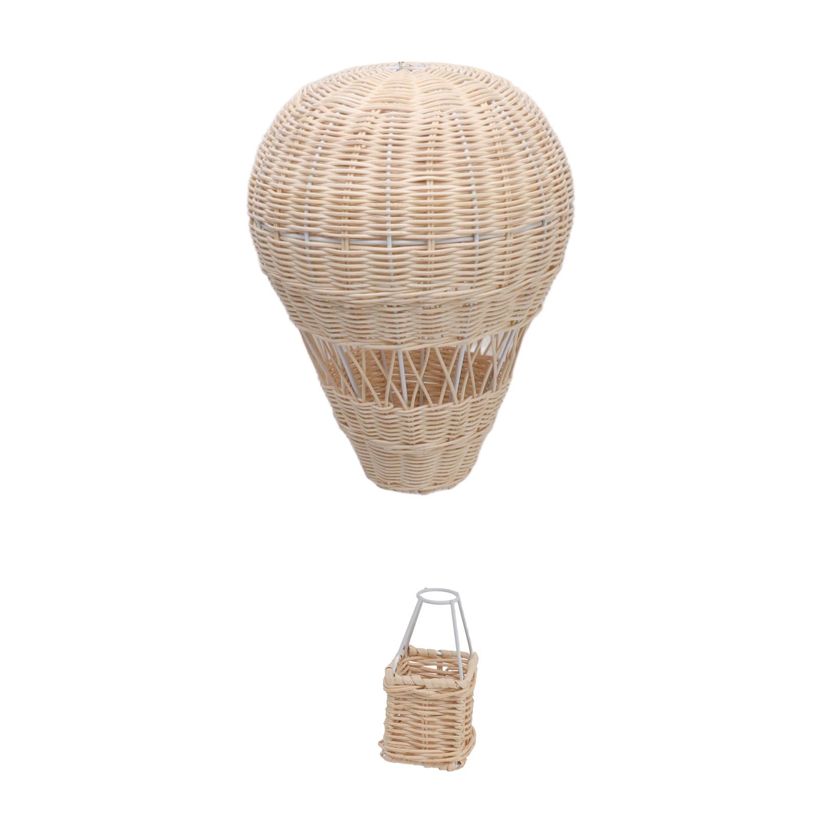 Woven Hot Air Balloon Handcrafted Exquisite Details Rattan Weaving Decoration view 8