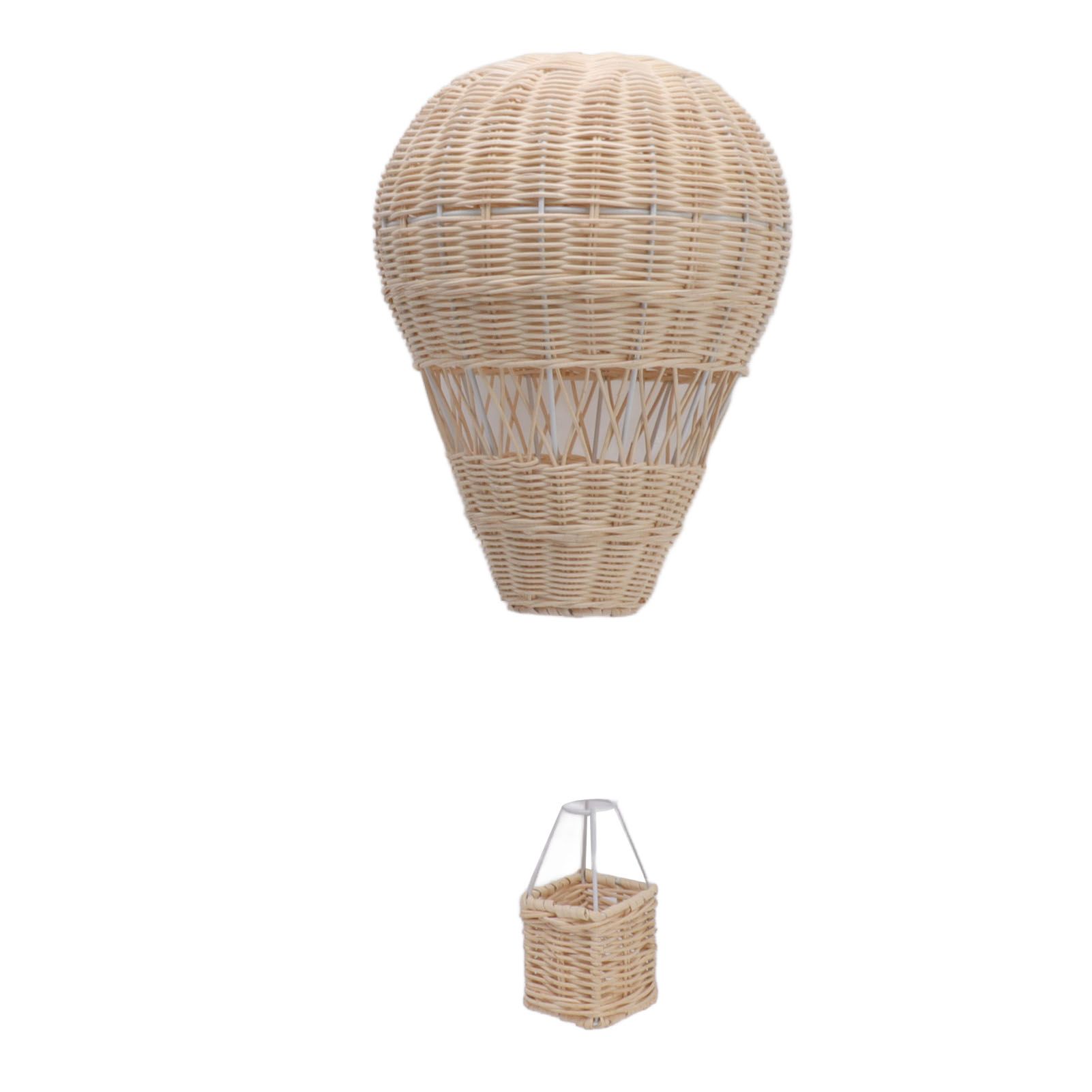 Woven Hot Air Balloon Handcrafted Exquisite Details Rattan Weaving Decoration view 9