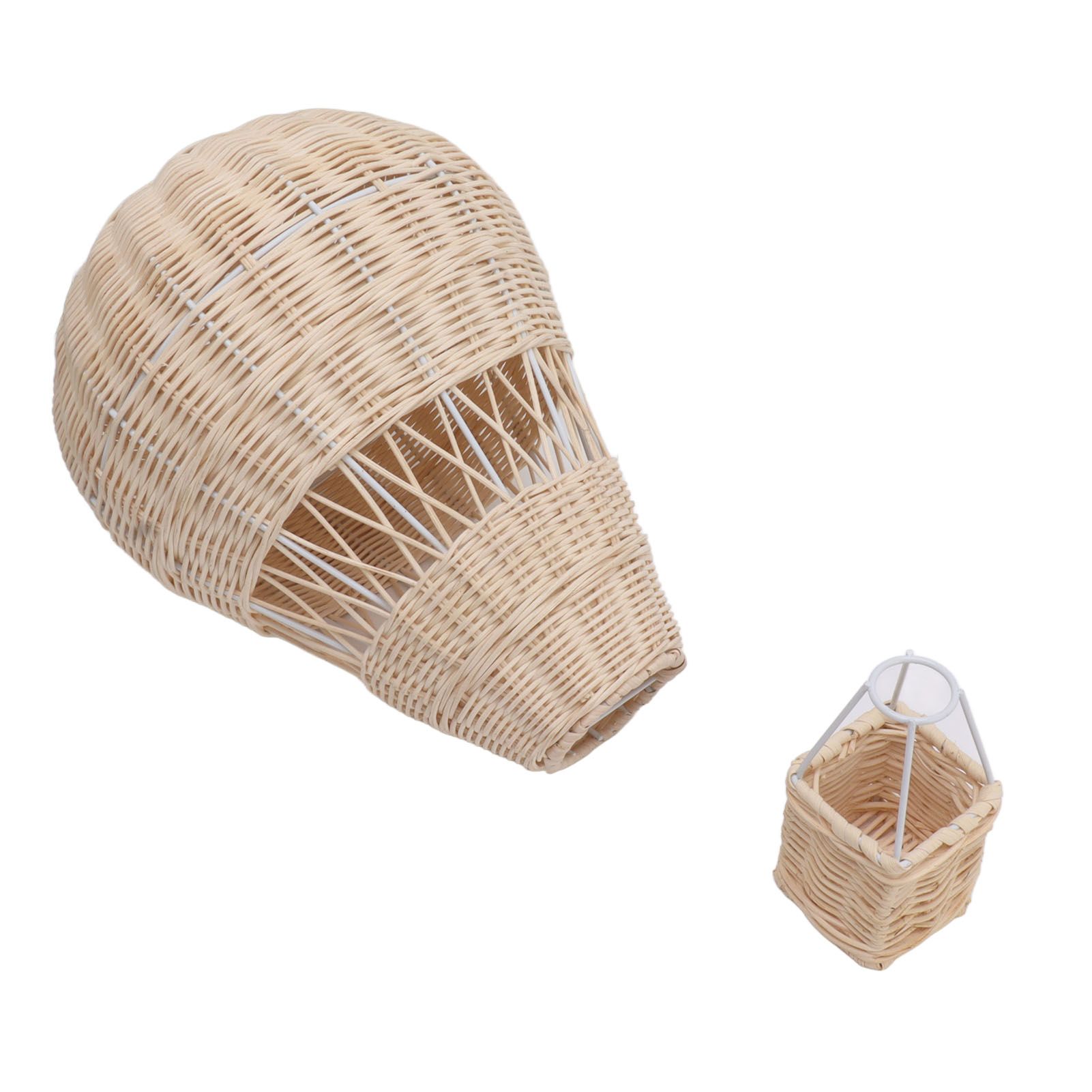 Woven Hot Air Balloon Handcrafted Exquisite Details Rattan Weaving Decoration view 10