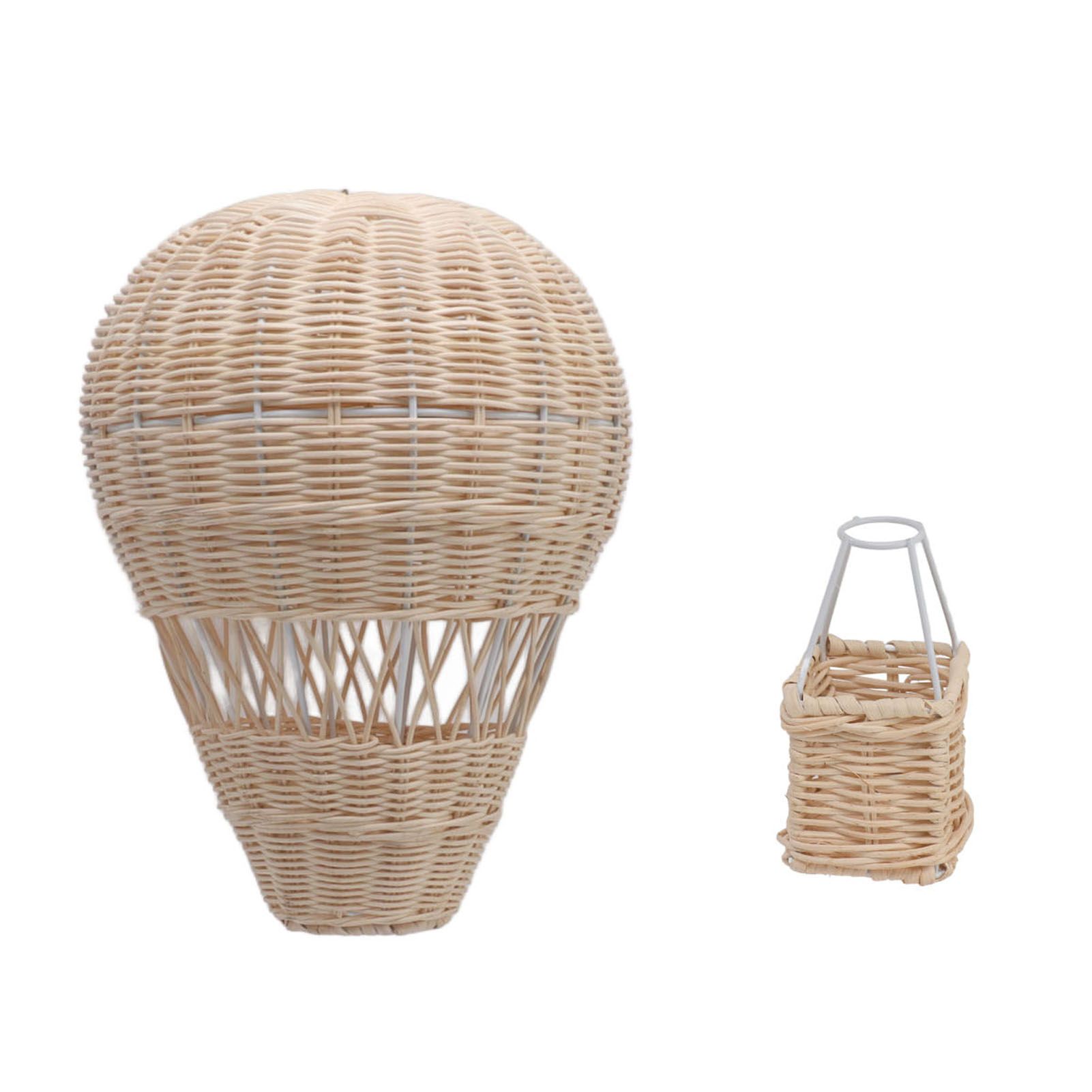 Woven Hot Air Balloon Handcrafted Exquisite Details Rattan Weaving Decoration view 13