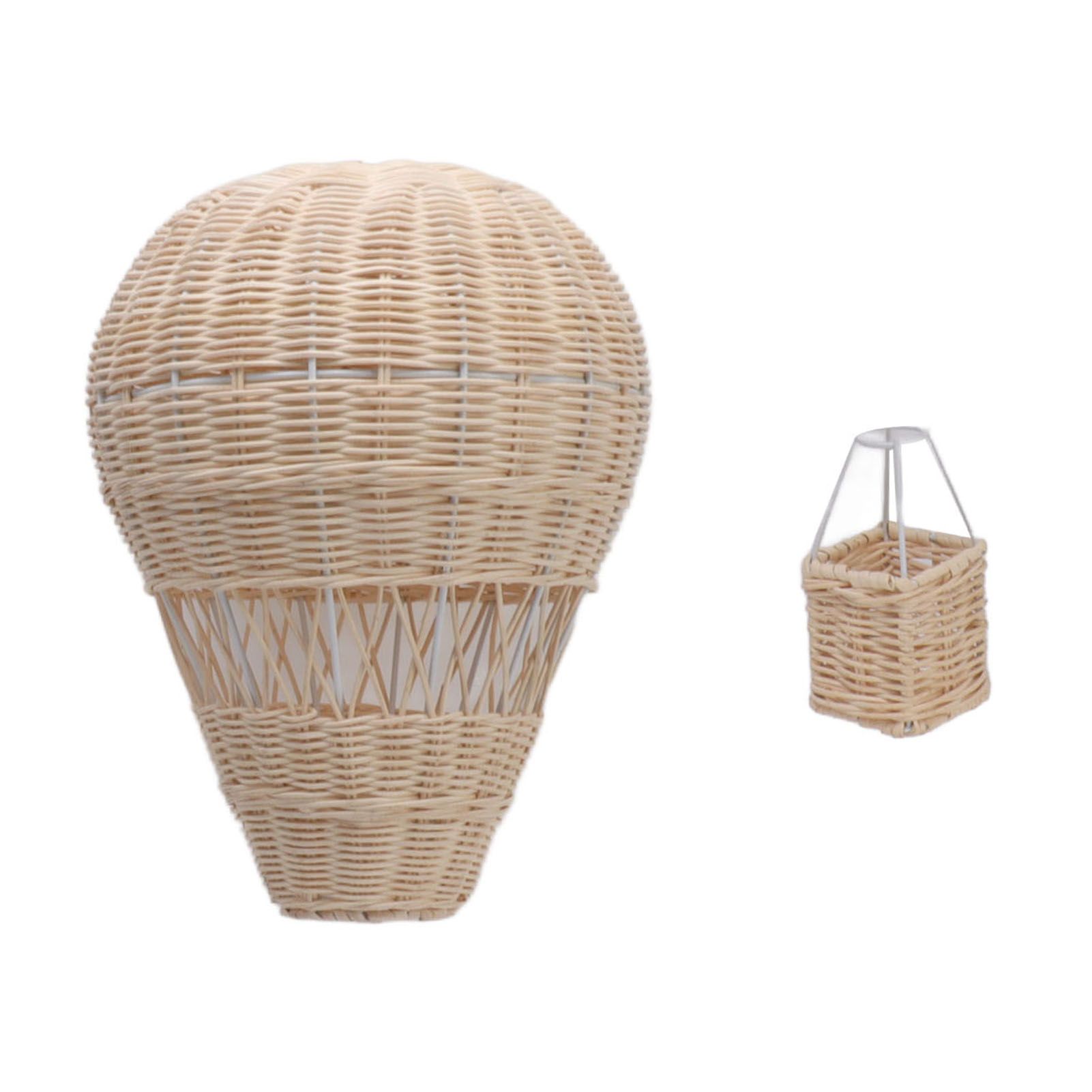 Woven Hot Air Balloon Handcrafted Exquisite Details Rattan Weaving Decoration view 14